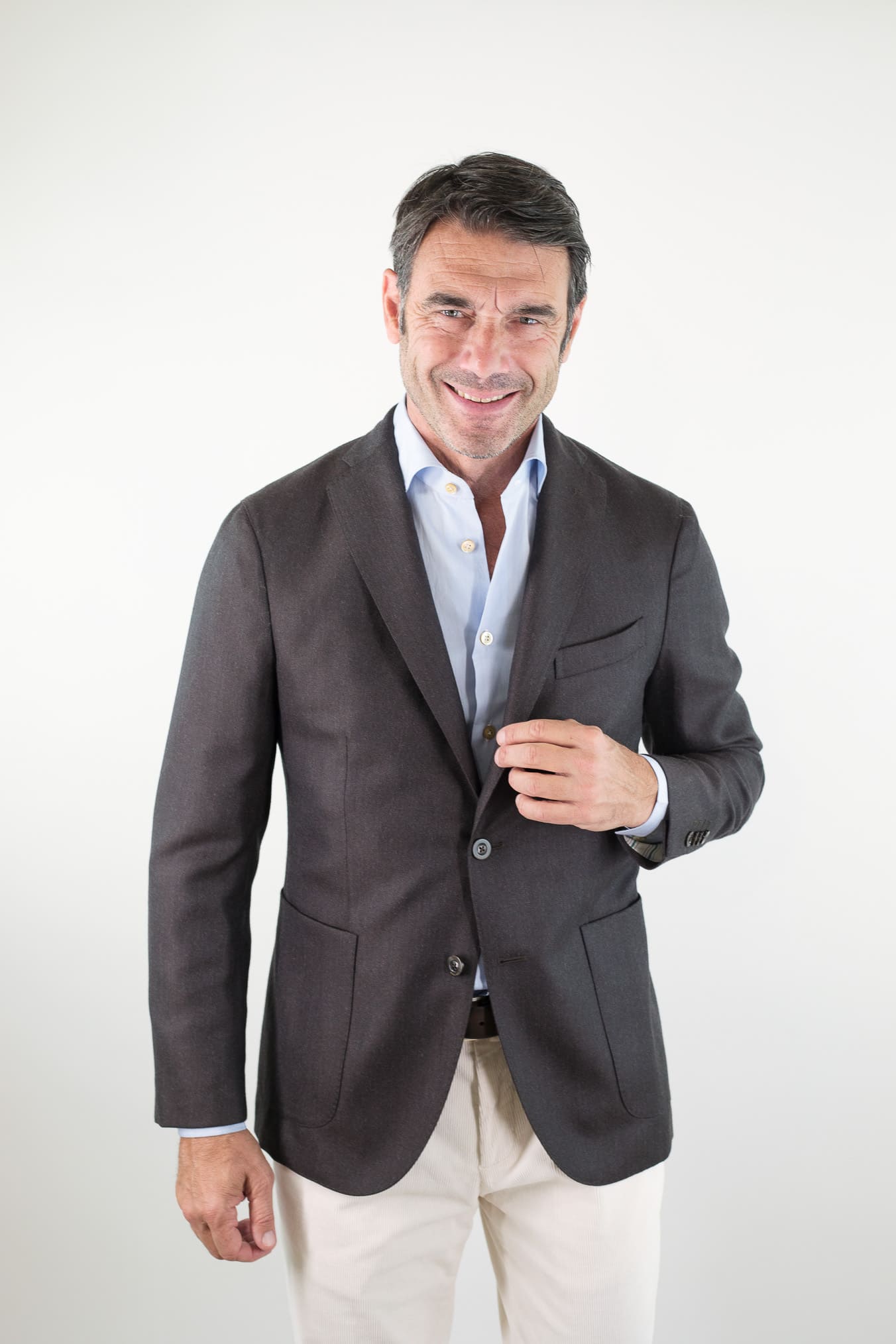 BOGLIOLI Giacca "K-Jacket" Hopsack Lana Testa Moro