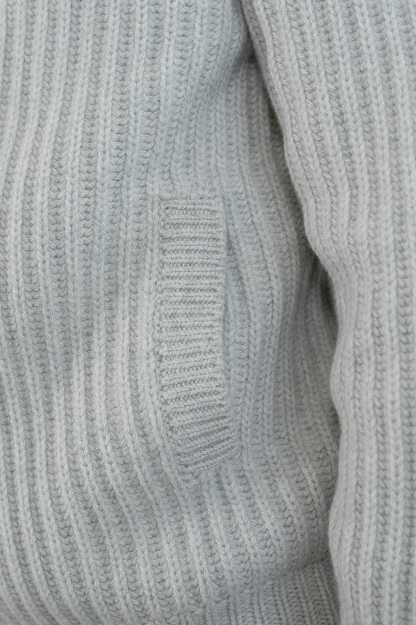 BRAMANI Cardigan Full Zip Cashmere Windstopper Grigio Perla