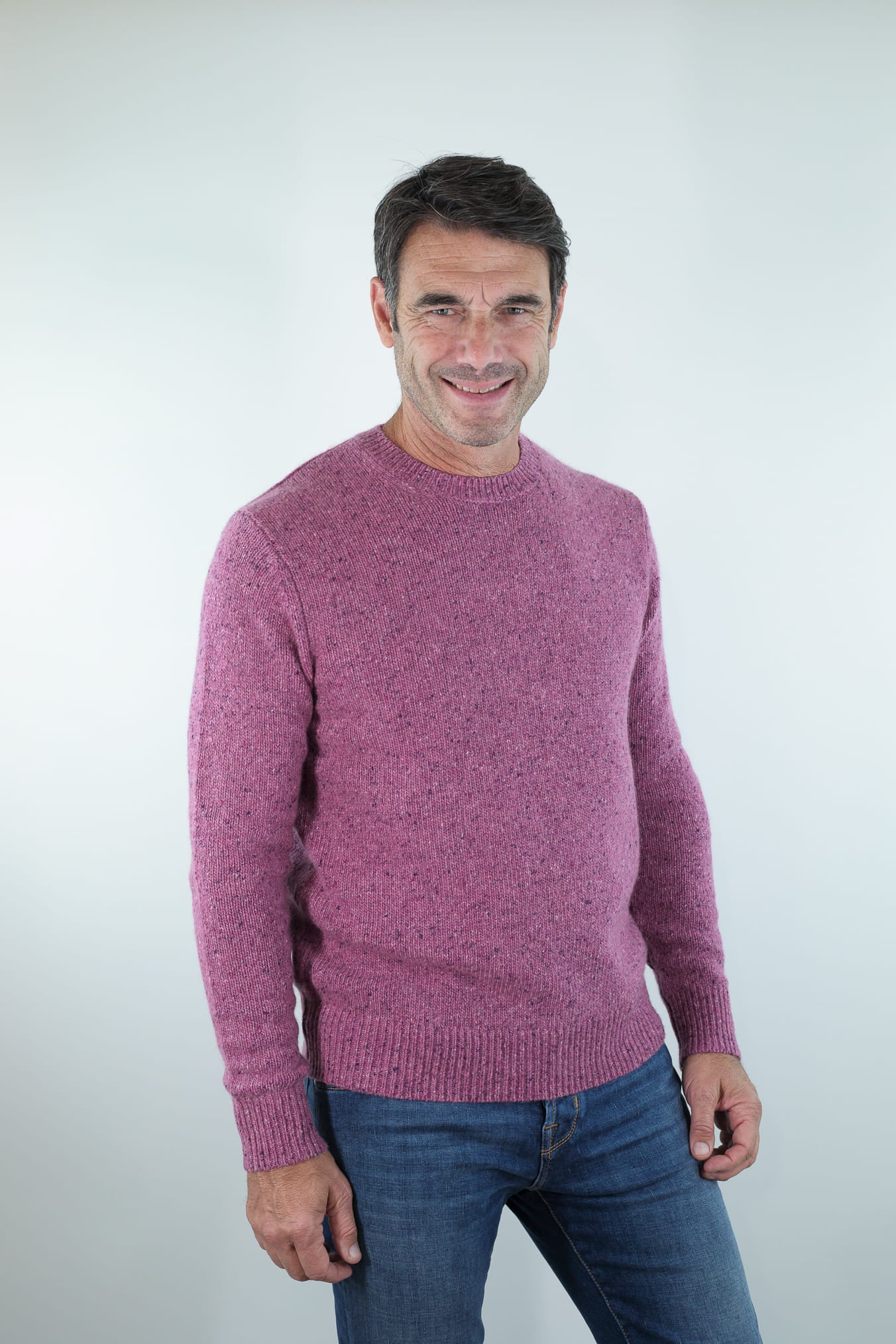 BRAMANI Maglia Girocollo Cashmere Mélange Malva