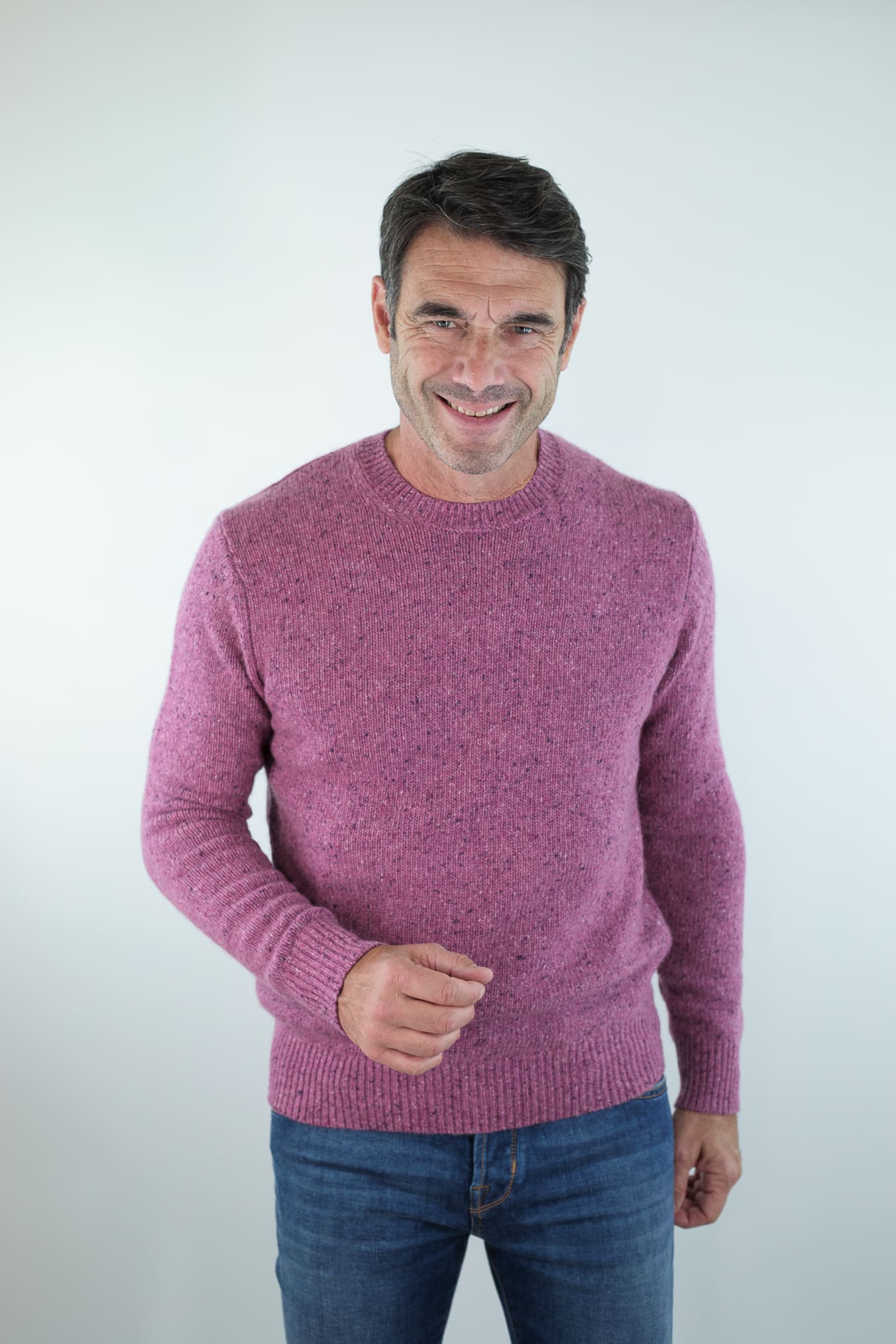 BRAMANI Maglia Girocollo Cashmere Mélange Malva