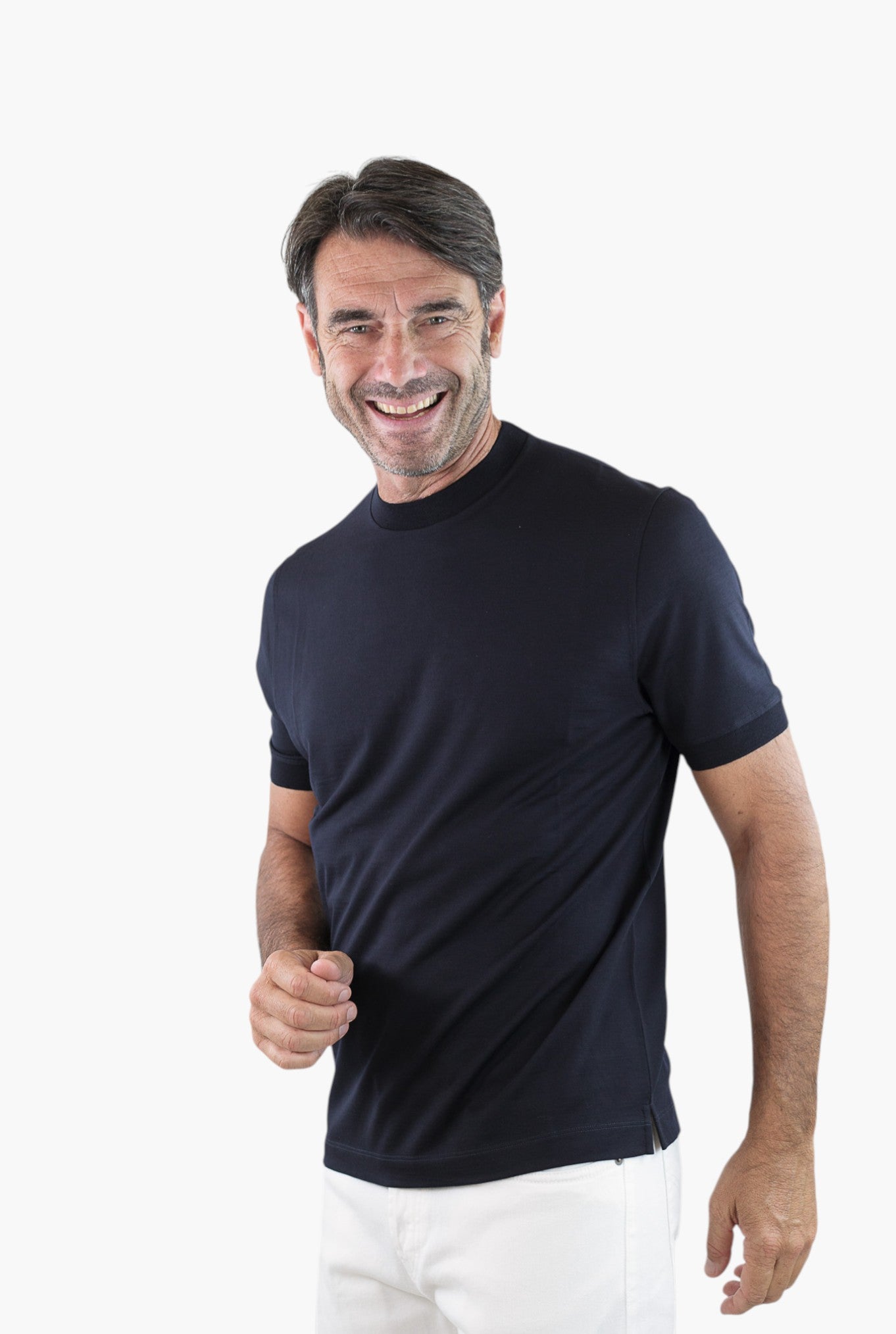 CANALI T-Shirt Impeccabile Lana Blu