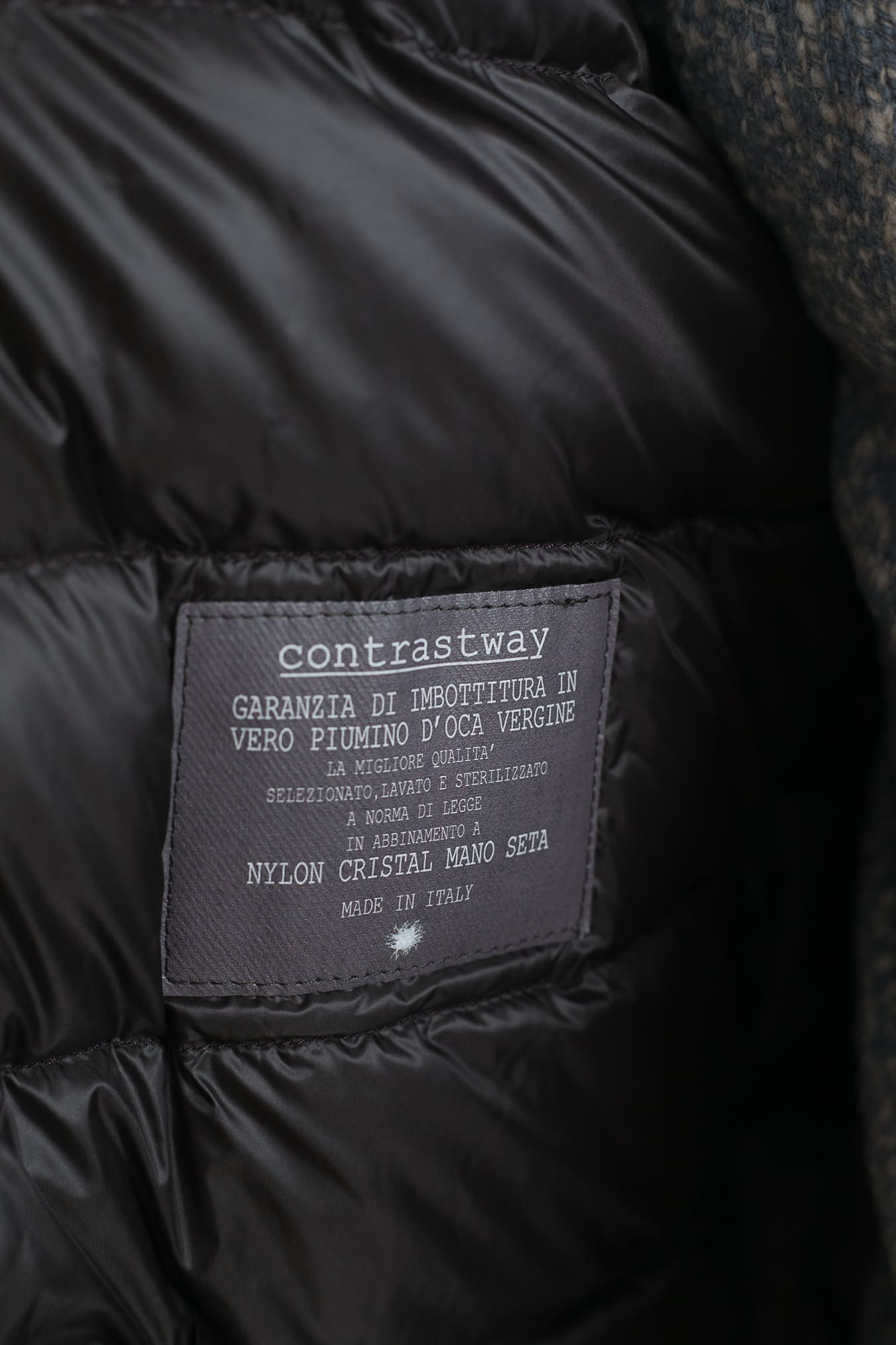 CONTRASTWAY Bomber Fustagno Piumino D'Oca Blu