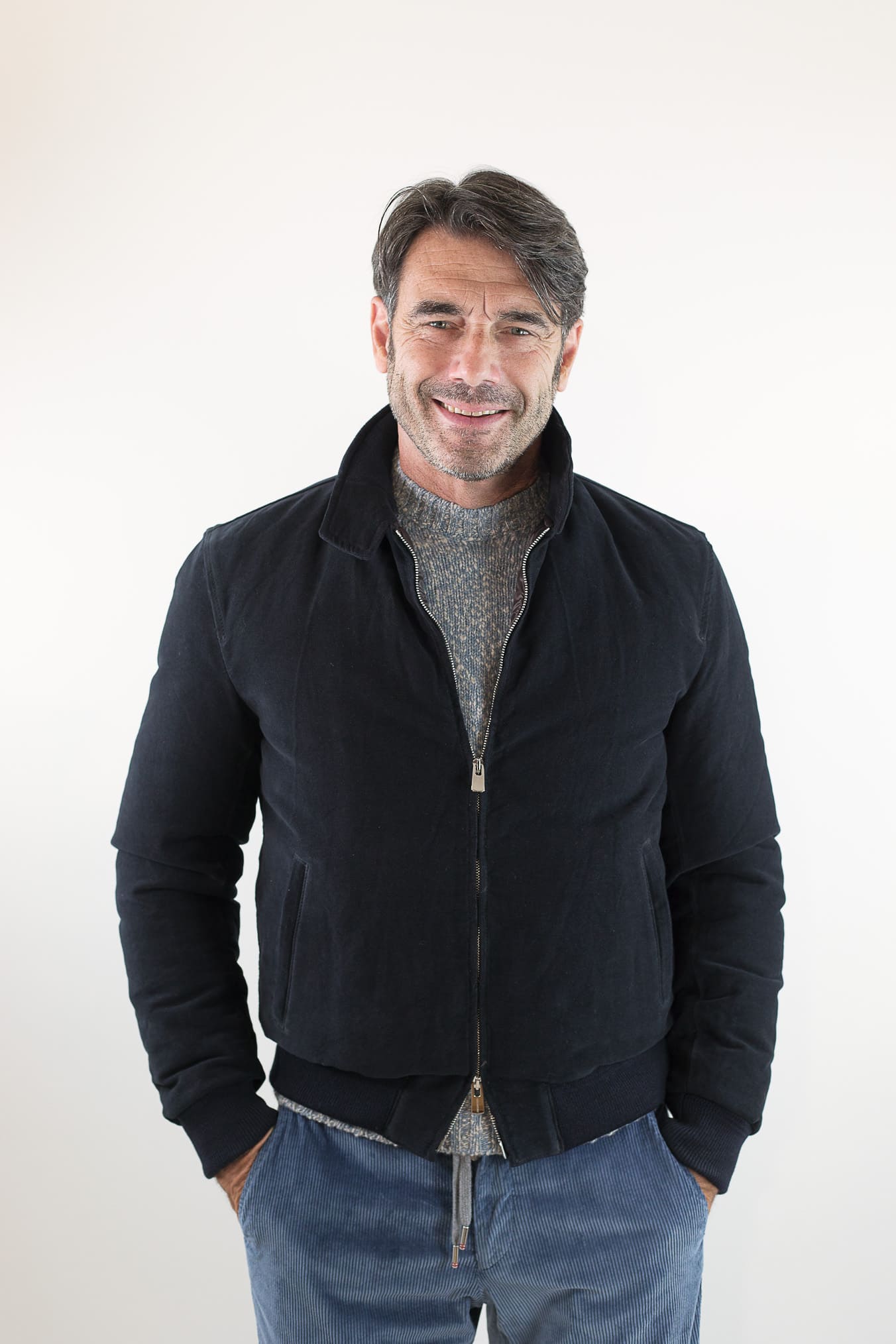 CONTRASTWAY Bomber Fustagno Piumino D'Oca Blu