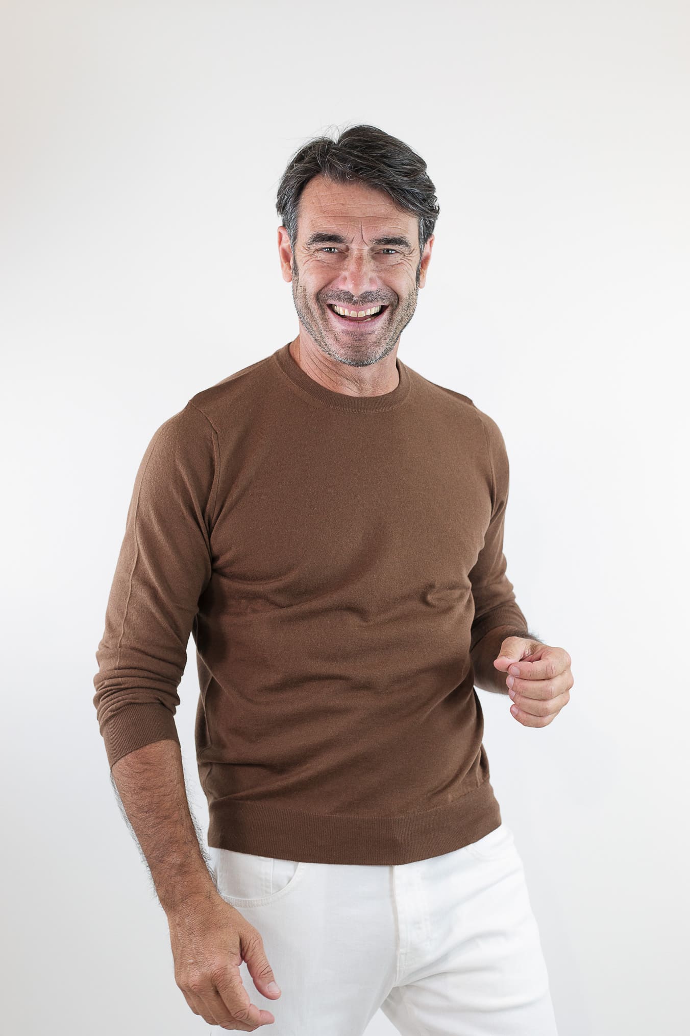 DRUMOHR Girocollo Cashmere Superlight Marrone