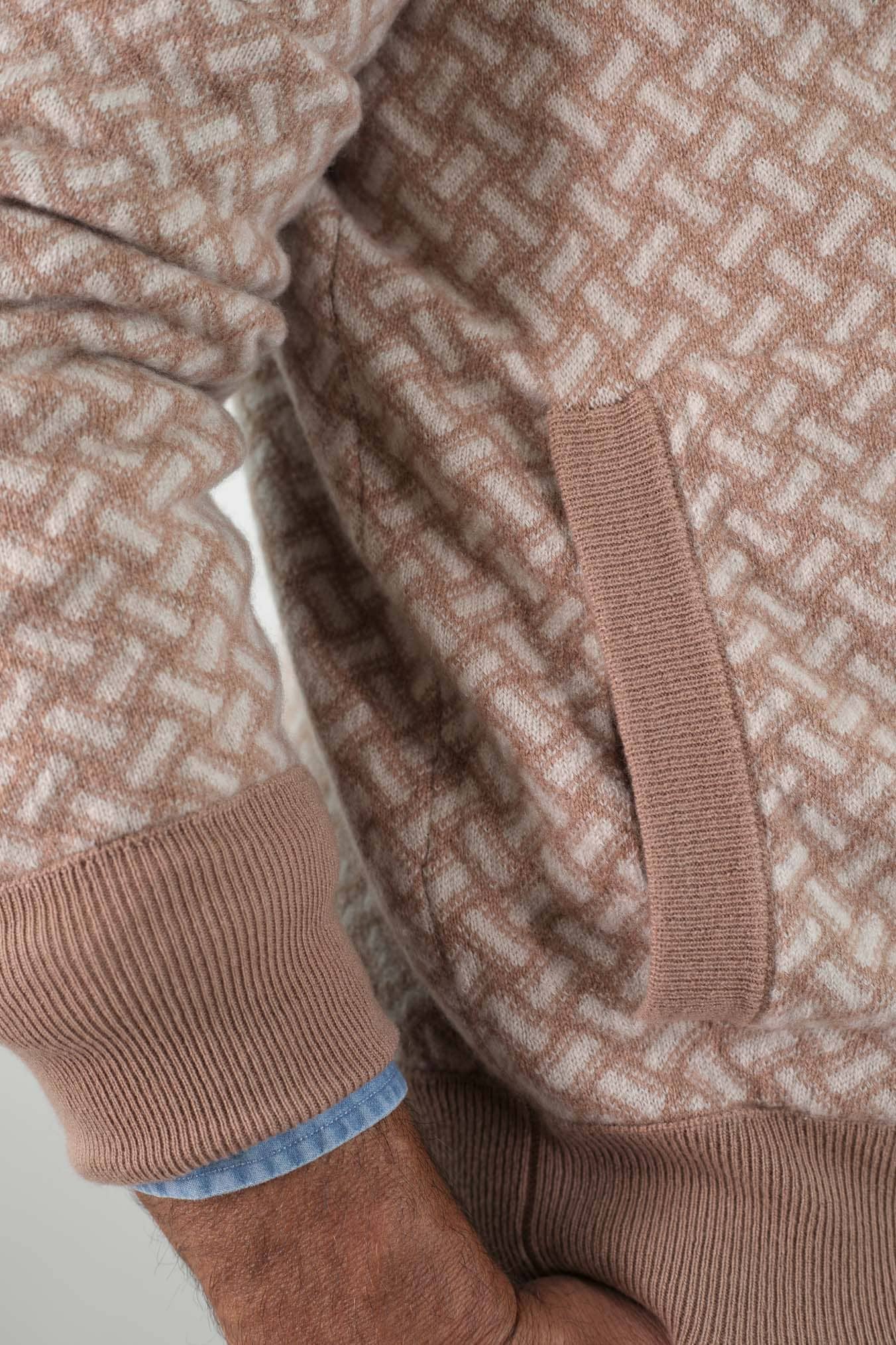 DRUMOHR Maglia Reversibile Cashmere "Biscottino" Cammello