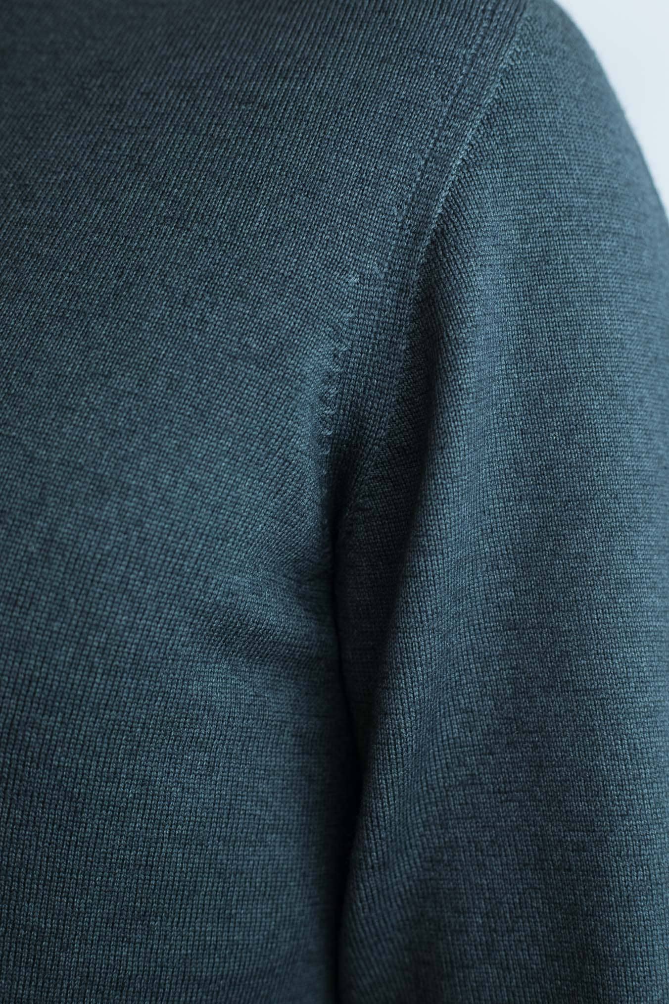 DRUMOHR Maglia Girocollo Lana Merinos Extrafine Verde Bottiglia