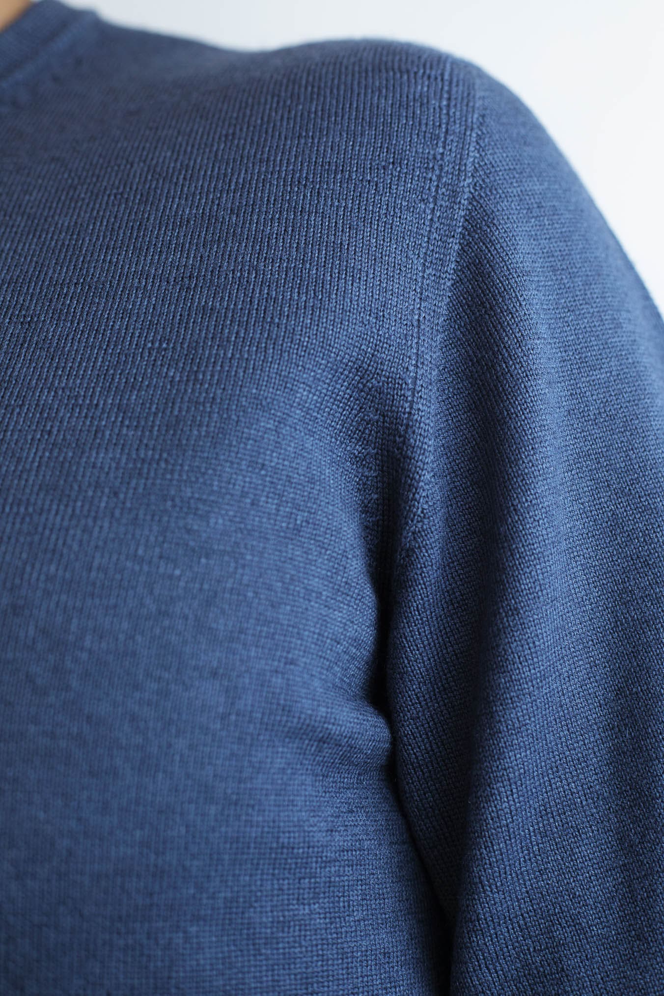 DRUMOHR Maglia Girocollo Lana Merinos Extrafine Blu Ocean