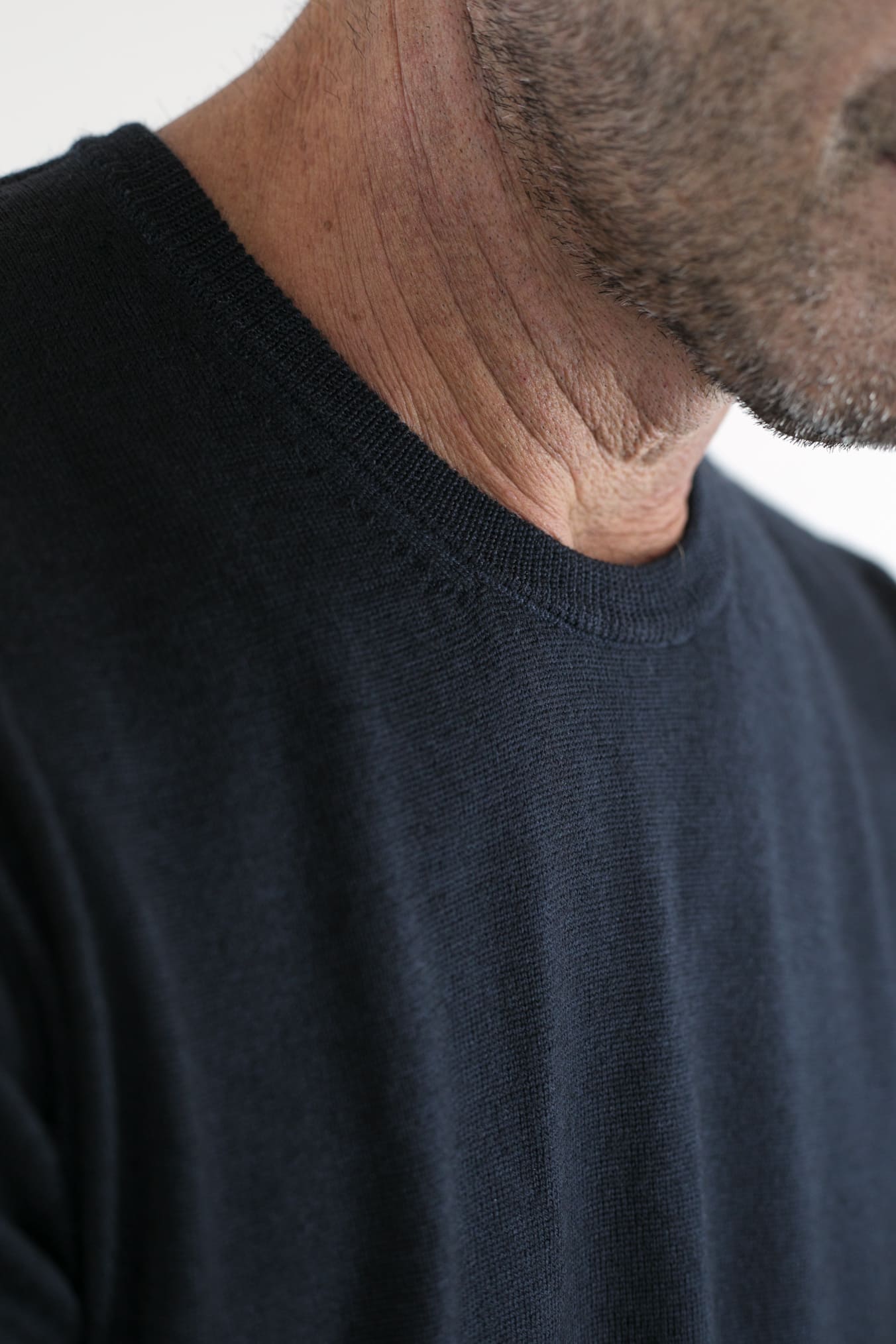 DRUMOHR Girocollo Lana Merino Extrafine Blu Scuro