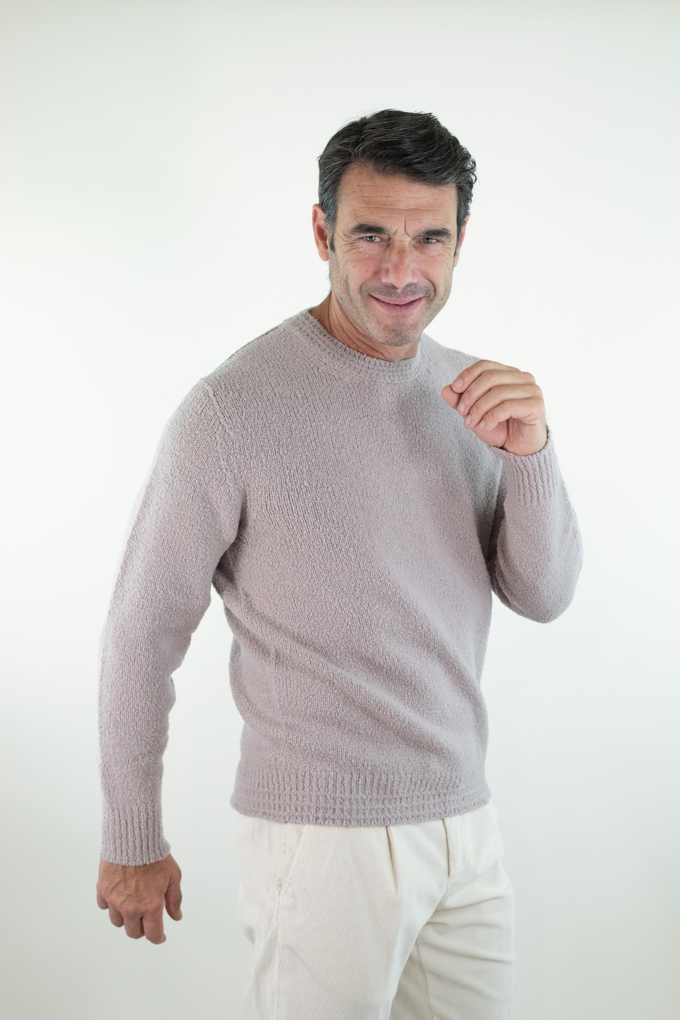 DRUMOHR Girocollo Malfilè Lana Merinos Beige