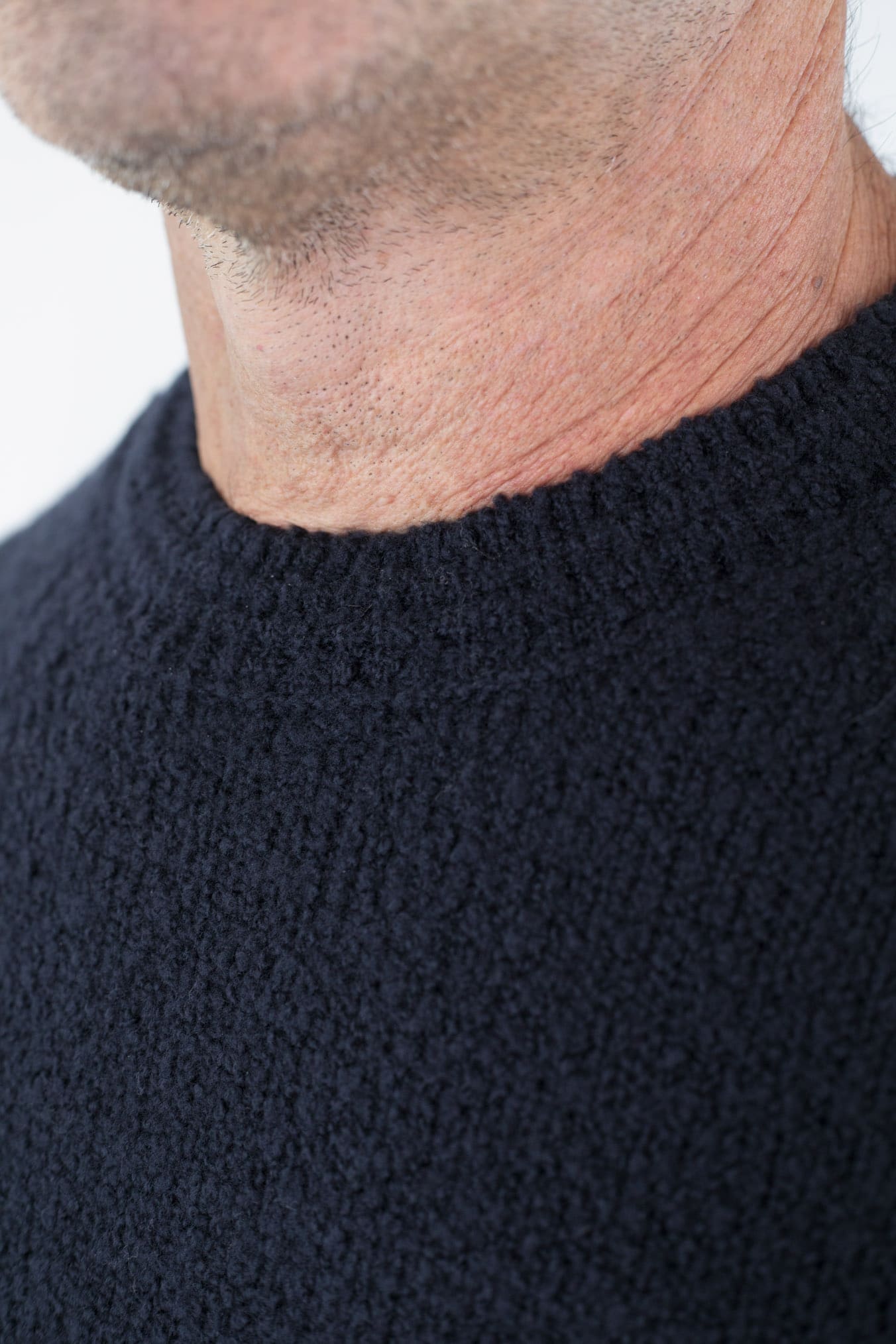 DRUMOHR Girocollo Malfilè Lana Merinos Blu Scuro