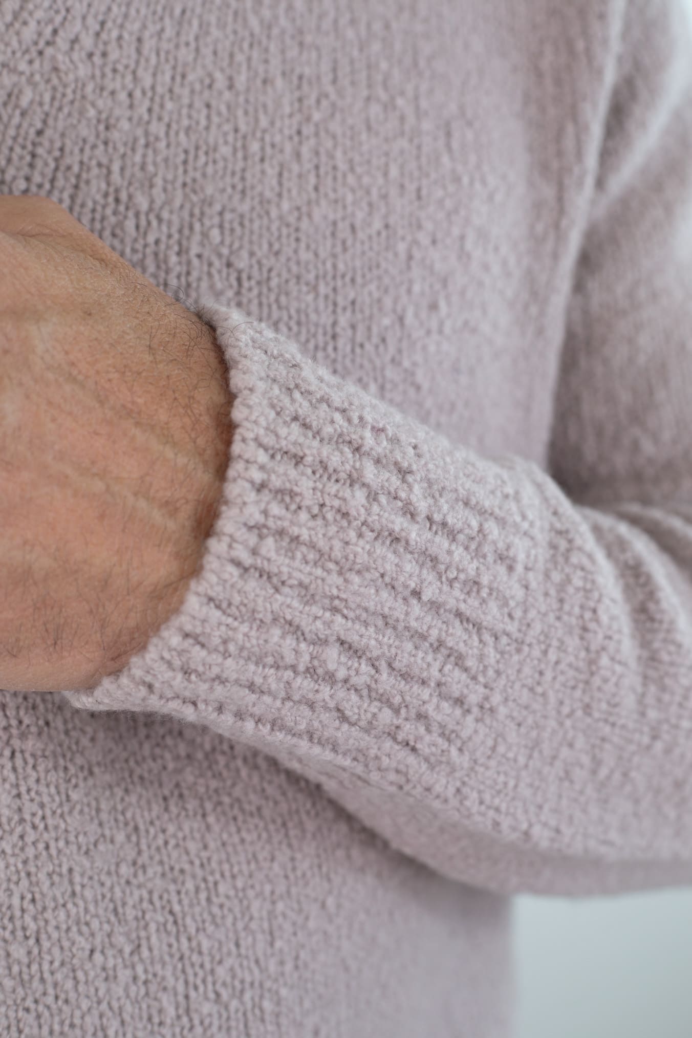 DRUMOHR Maglia Scollo V Malfilè Lana Merinos Beige