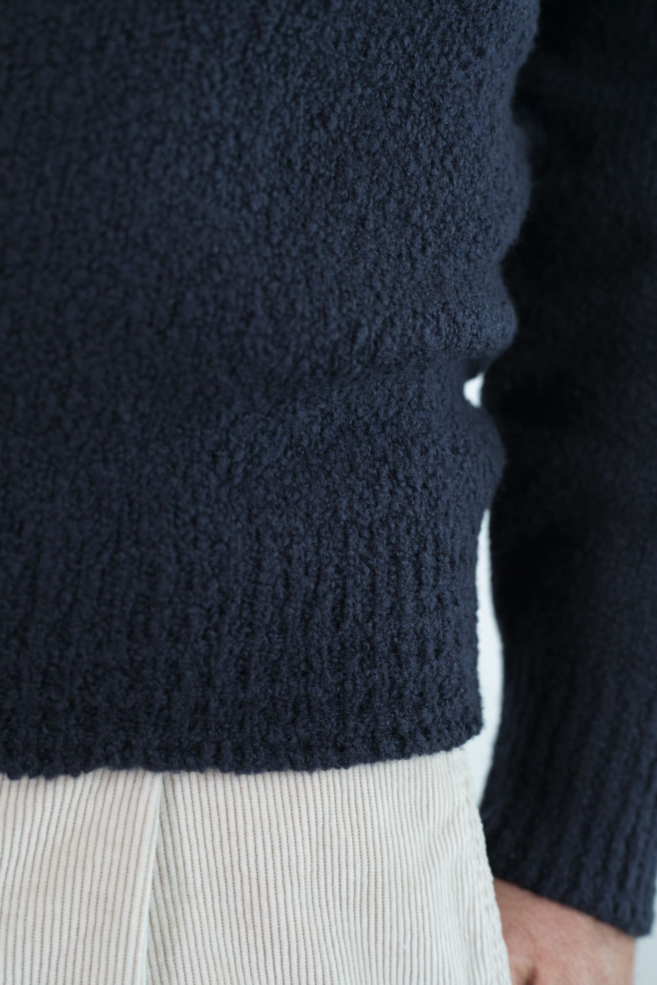 DRUMOHR Maglia Scollo V Malfilè Lana Merinos Blu Scuro