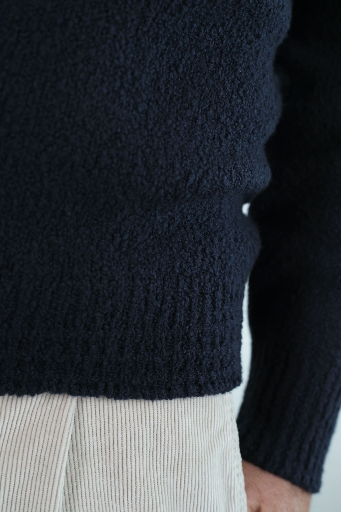 DRUMOHR Maglia Scollo V Malfilè Lana Merinos Blu Scuro