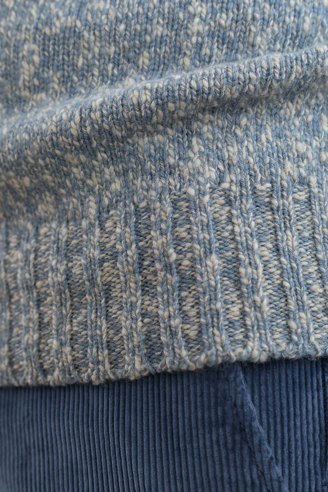DRUMOHR Maglia Girocollo Malfilé Lambswool Denim Mélange