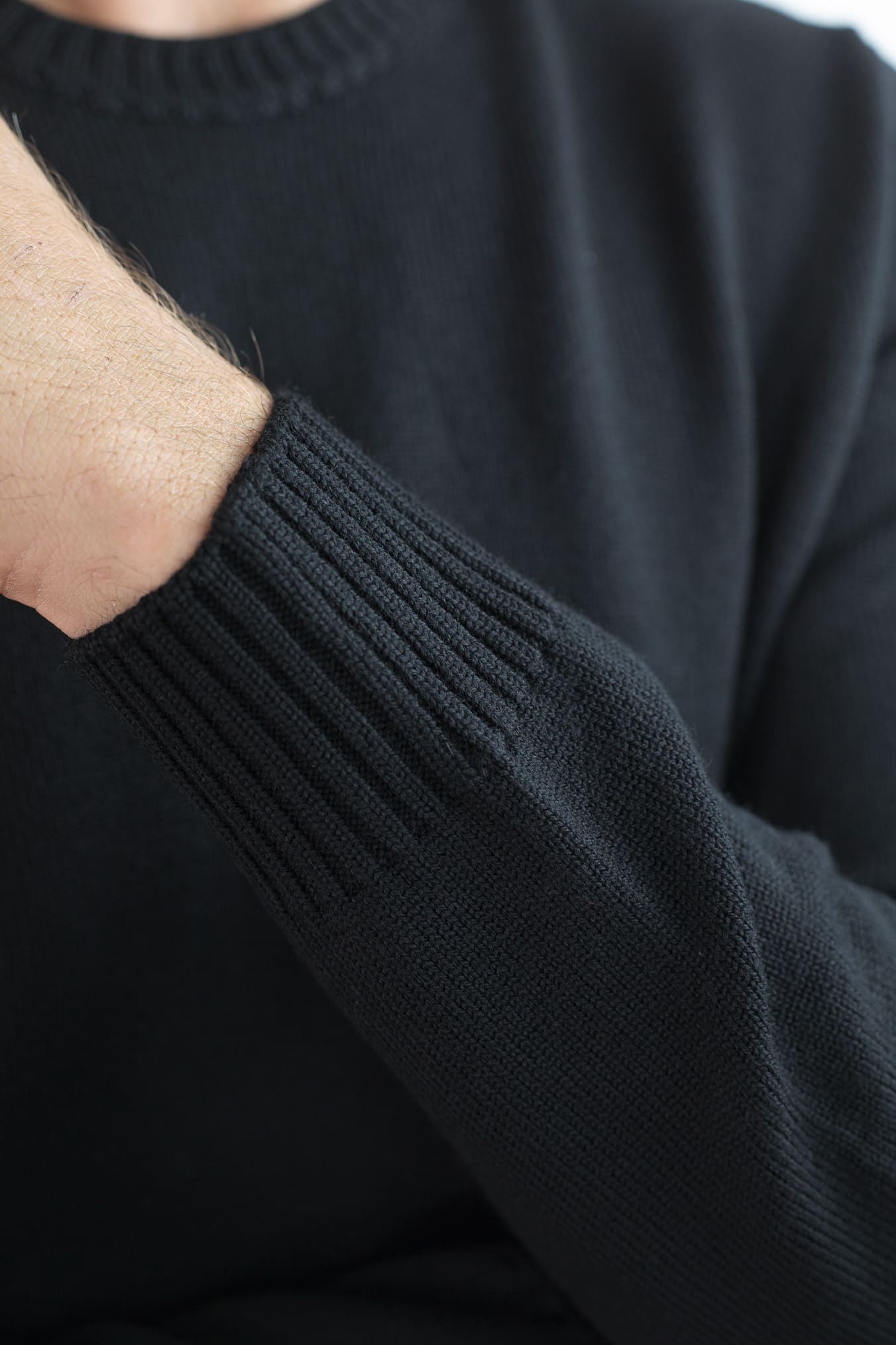 DRUMOHR Girocollo Lana Merinos Nero