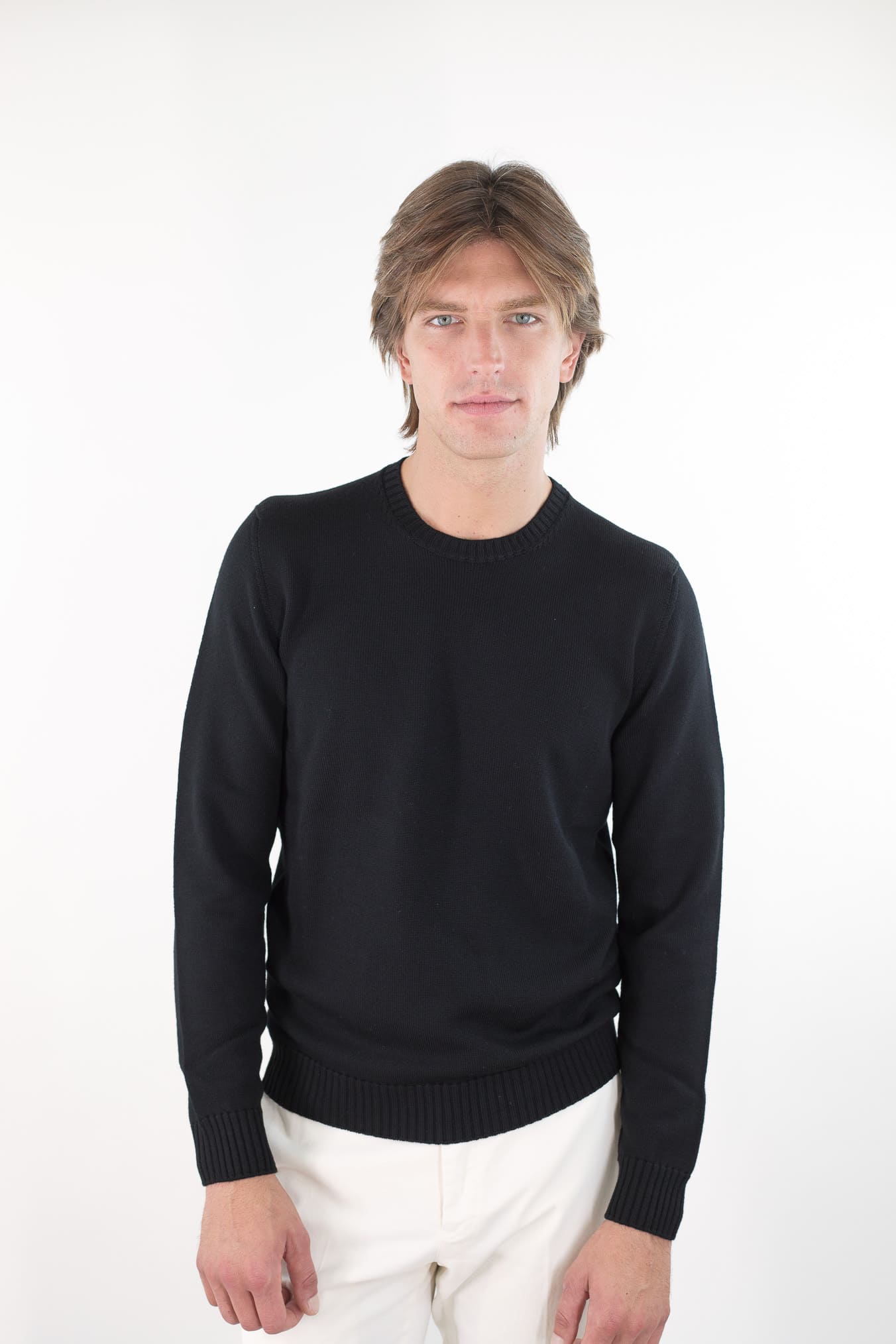 DRUMOHR Girocollo Lana Merinos Nero