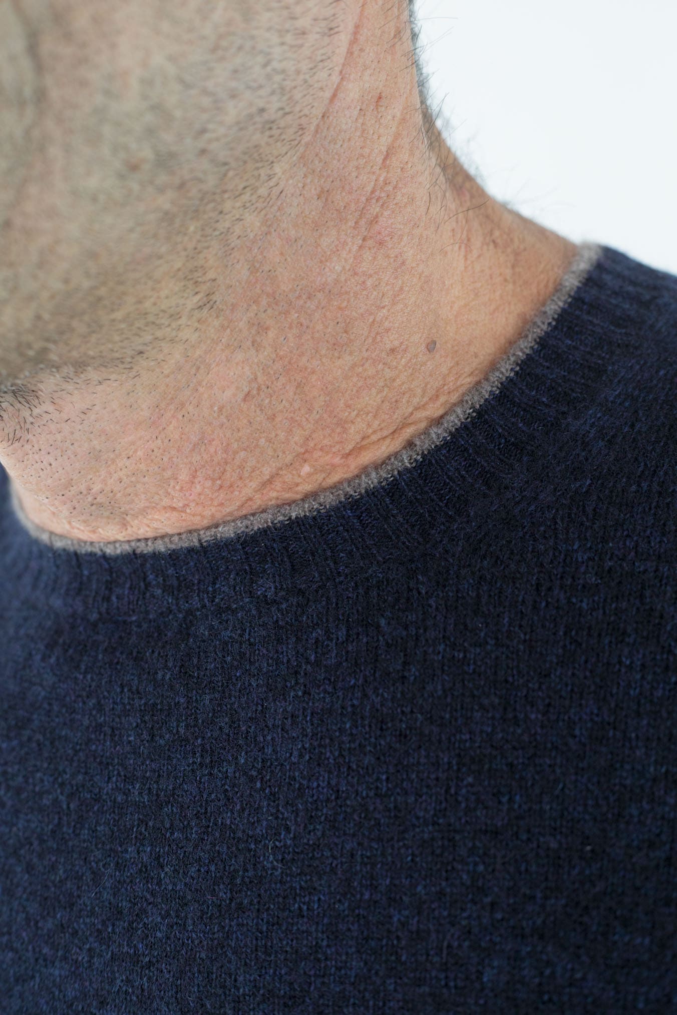 FEDELI Maglia Girocollo Cashmere Persia "Argentina" Blu