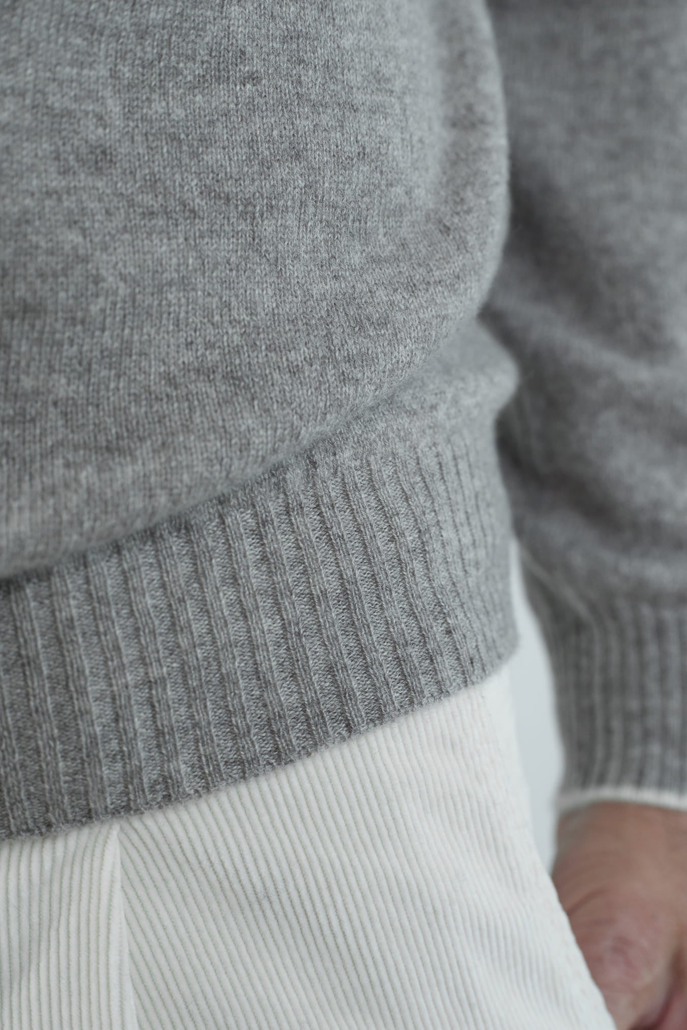 FEDELI Maglia Mezza Zip Cashmere "Favonio" Tortora