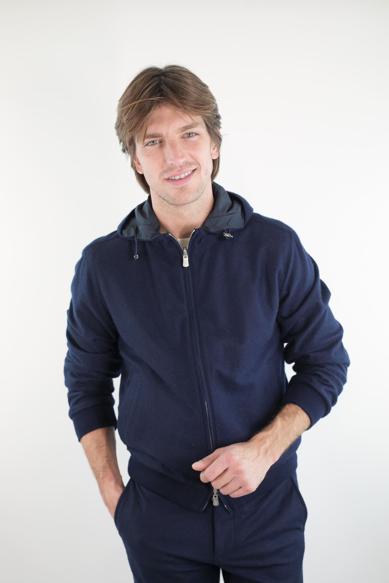 FEDELI Bomber Reversibile "Start" Cashmere Flanel Airstop