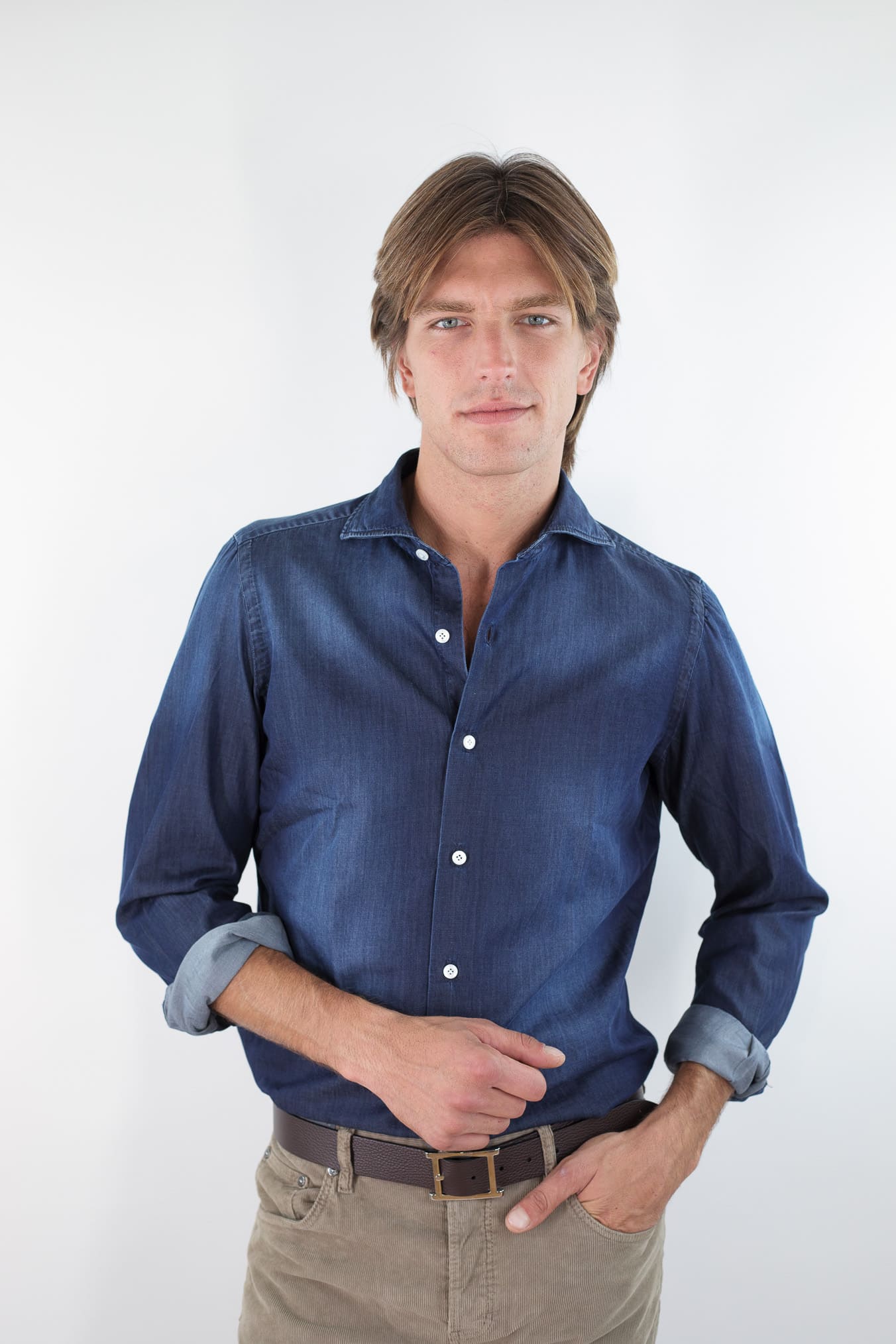 FINAMORE Camicia Denim "Napoli"