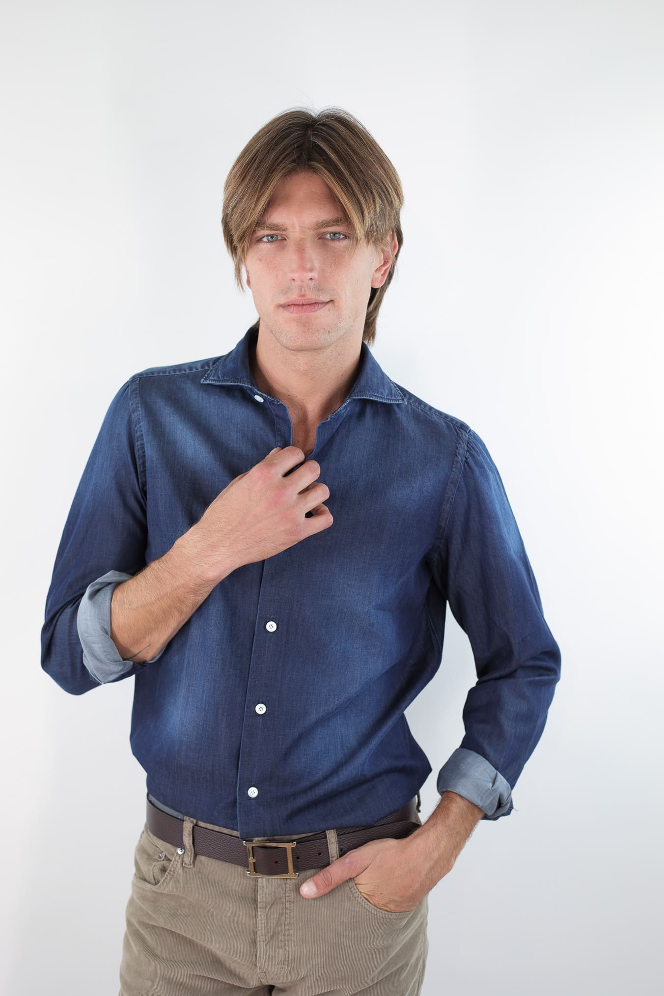 FINAMORE Camicia Denim "Napoli"