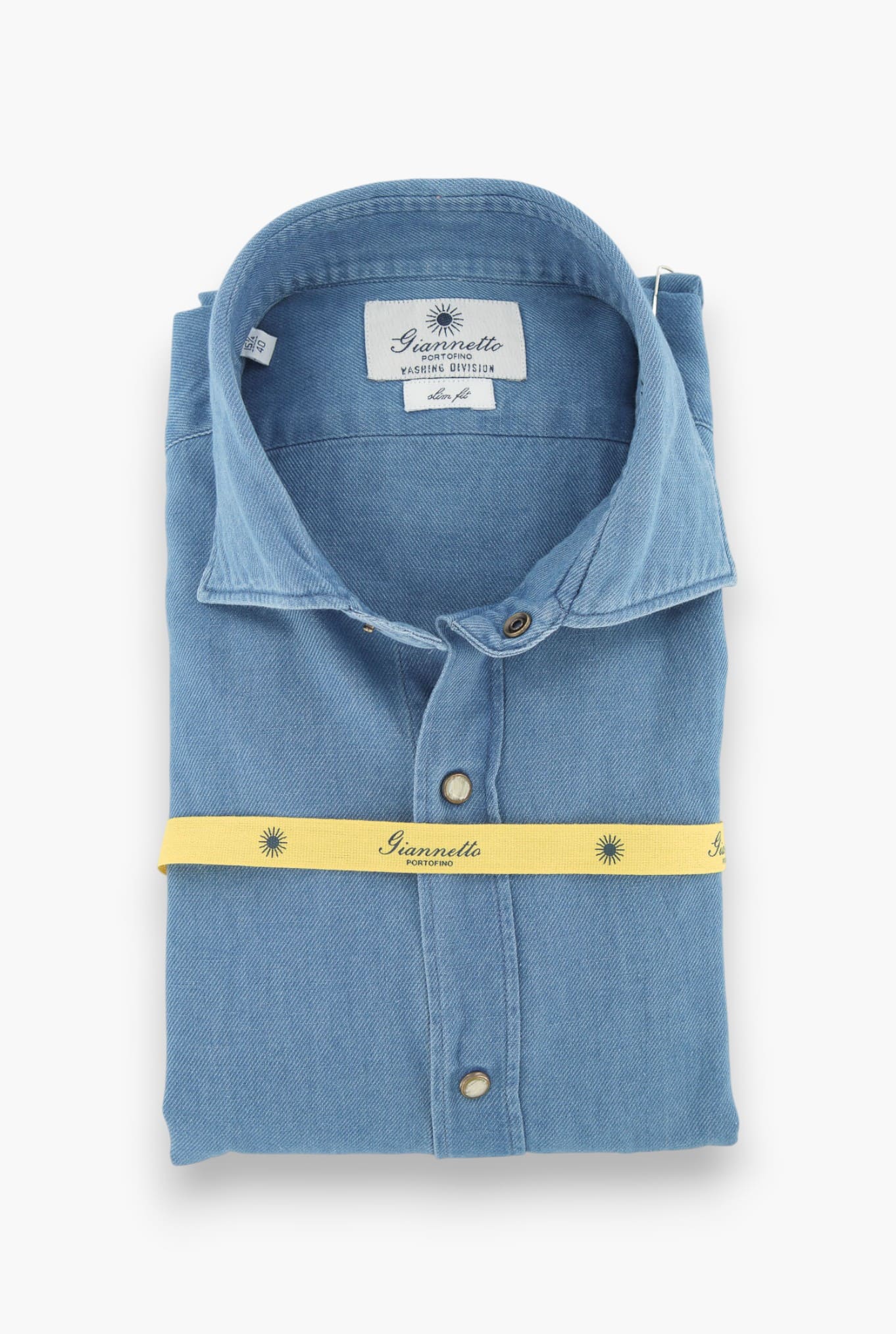 GIANNETTO PORTOFINO Camicia Denim Chiaro