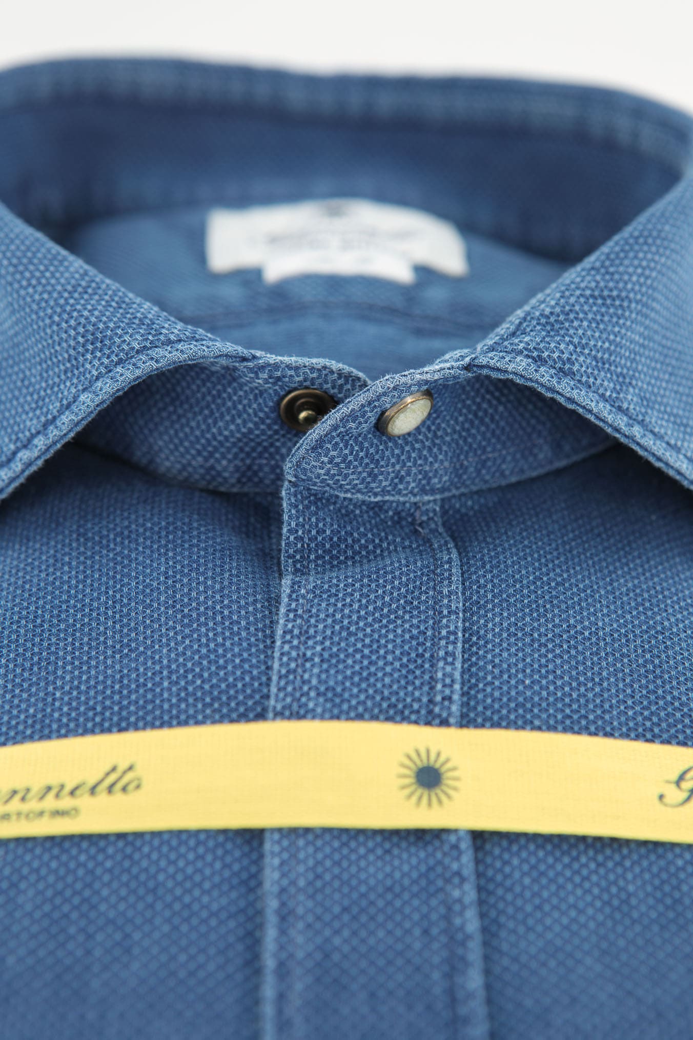 GIANNETTO PORTOFINO Camicia Denim Washed Nido D'Ape