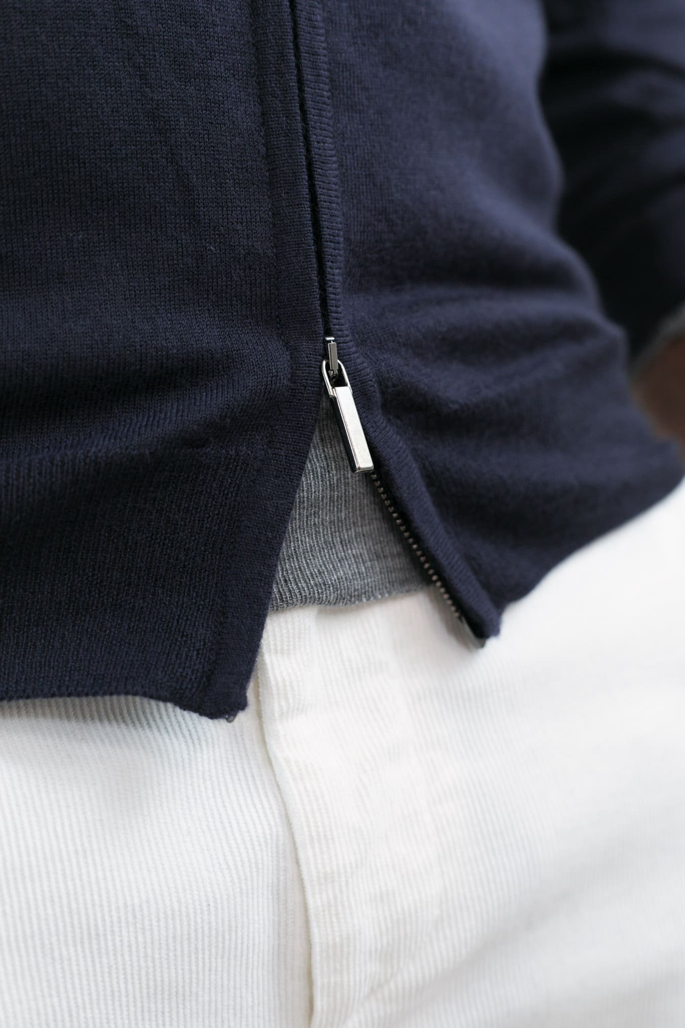 GUARINO Maglia Full Zip Cashlight Blu Scuro