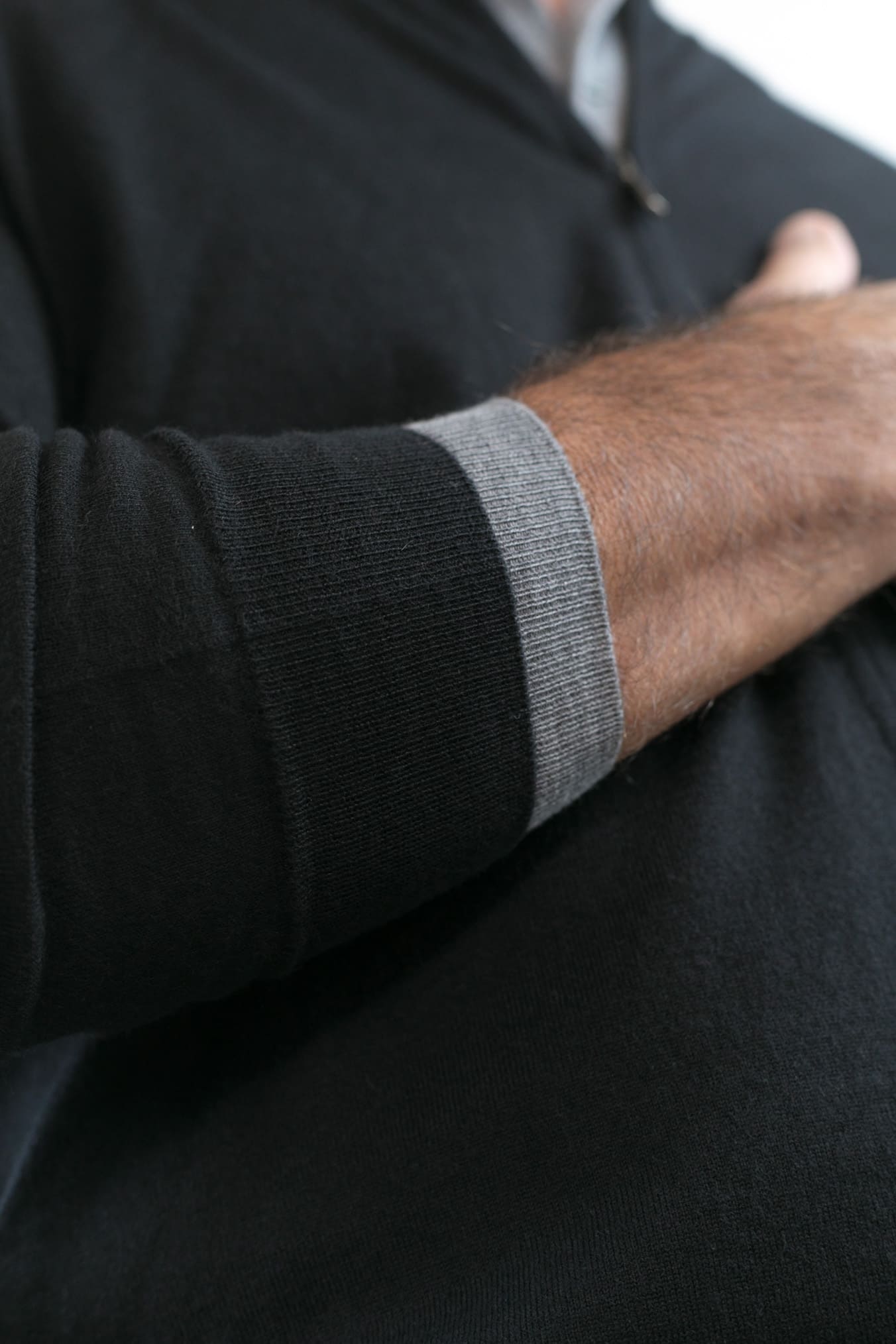 GUARINO Maglia Full Zip Cashlight Nero