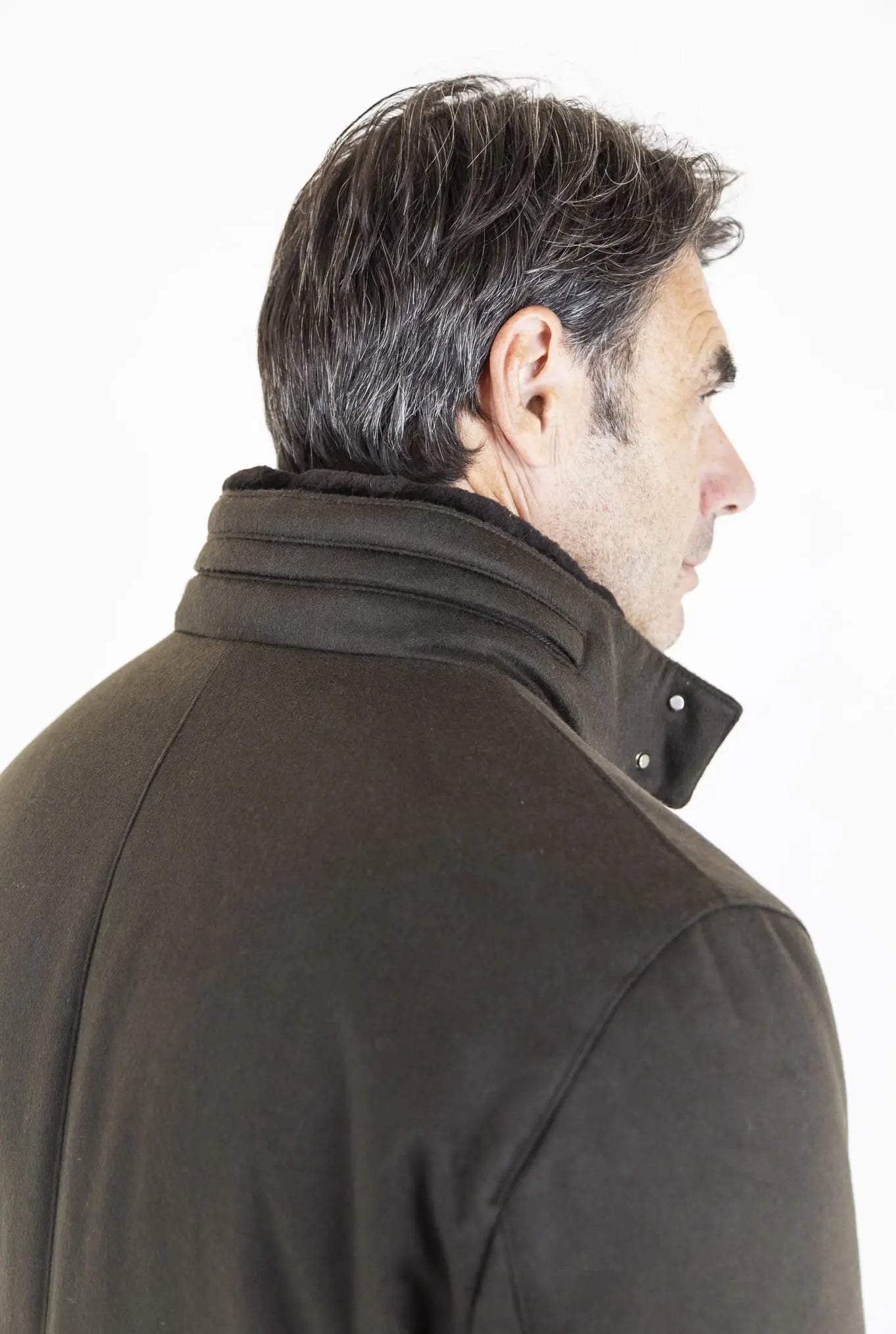 GUARINO Giaccone Cashmere Castorino Removibile Testa di Moro