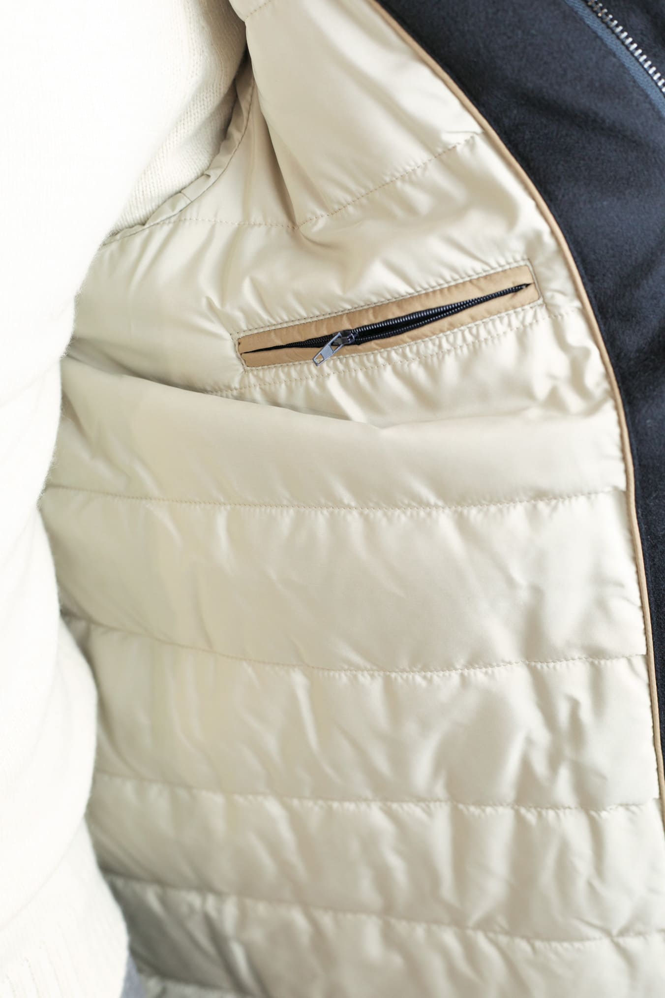 GUARINO Giaccone Cashmere Castorino Removibile Blu Scuro