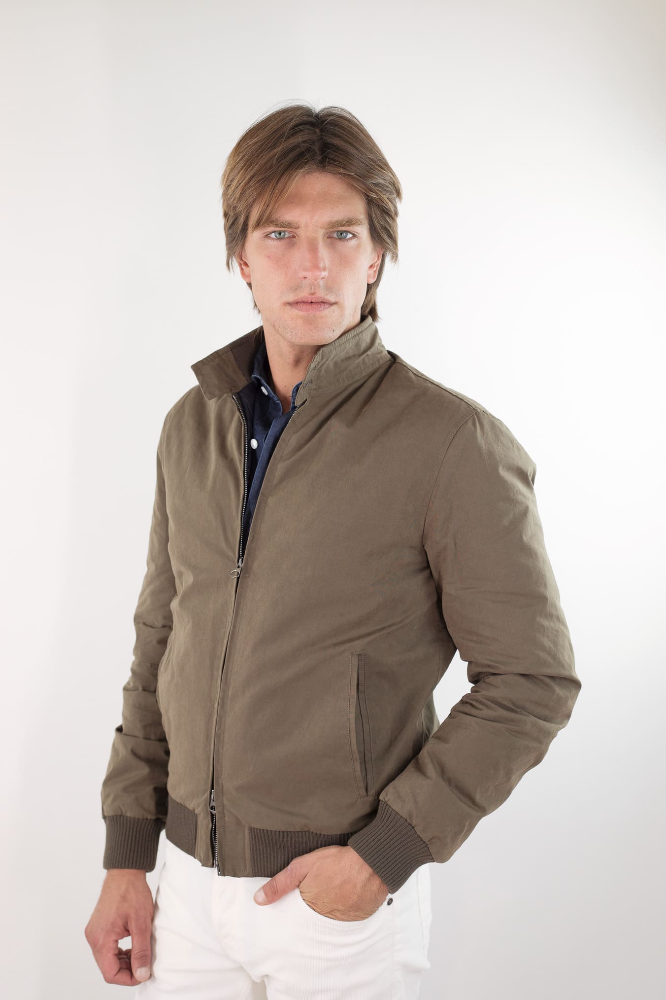 GUARINO Giubbino Cotone Water-repellent Fango