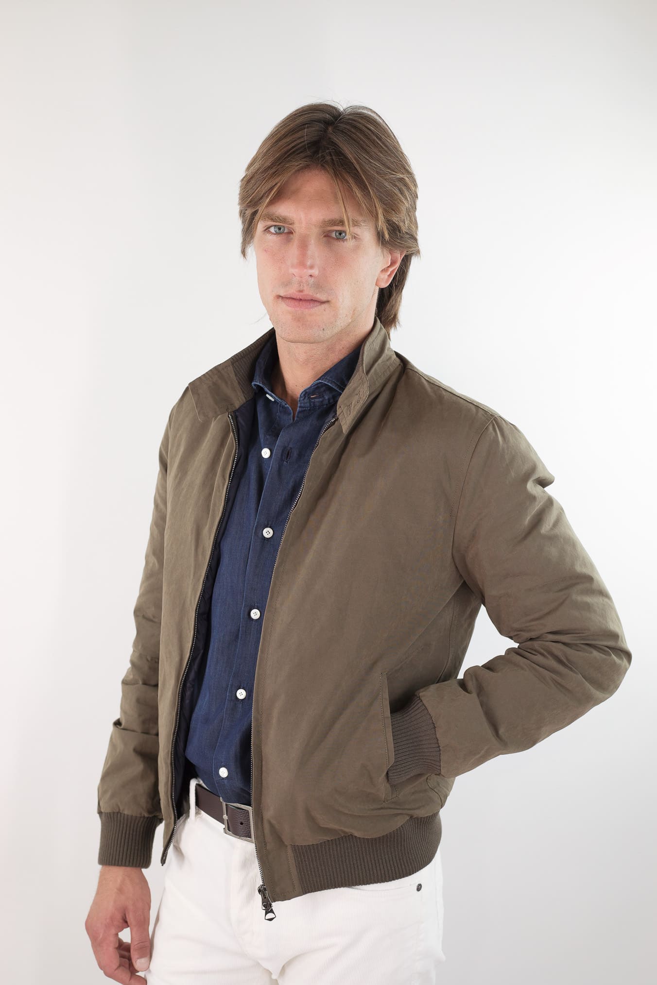 GUARINO Giubbino Cotone Water-repellent Fango