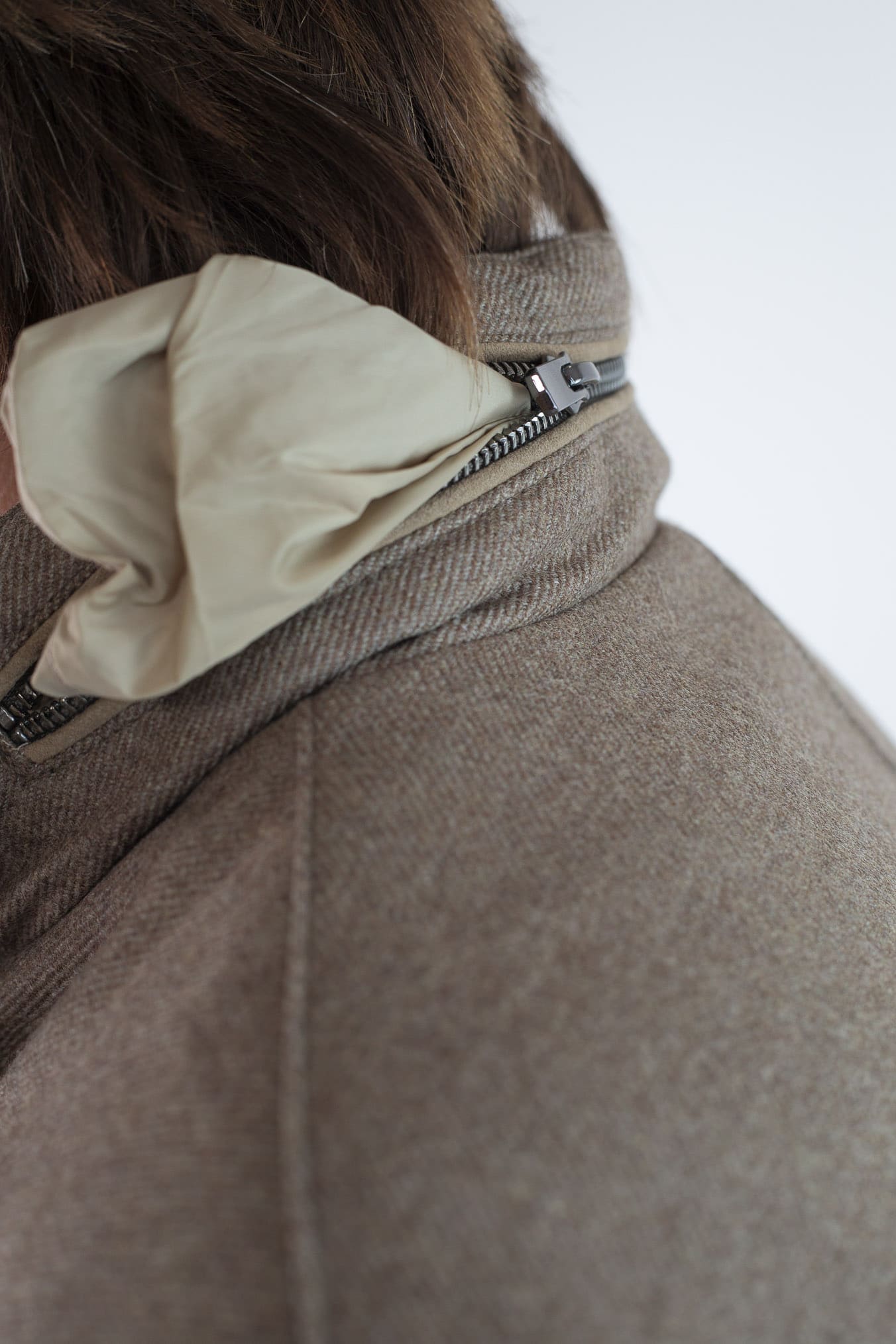 GUARINO Giaccone Lana Cashmere Loro Piana Tortora