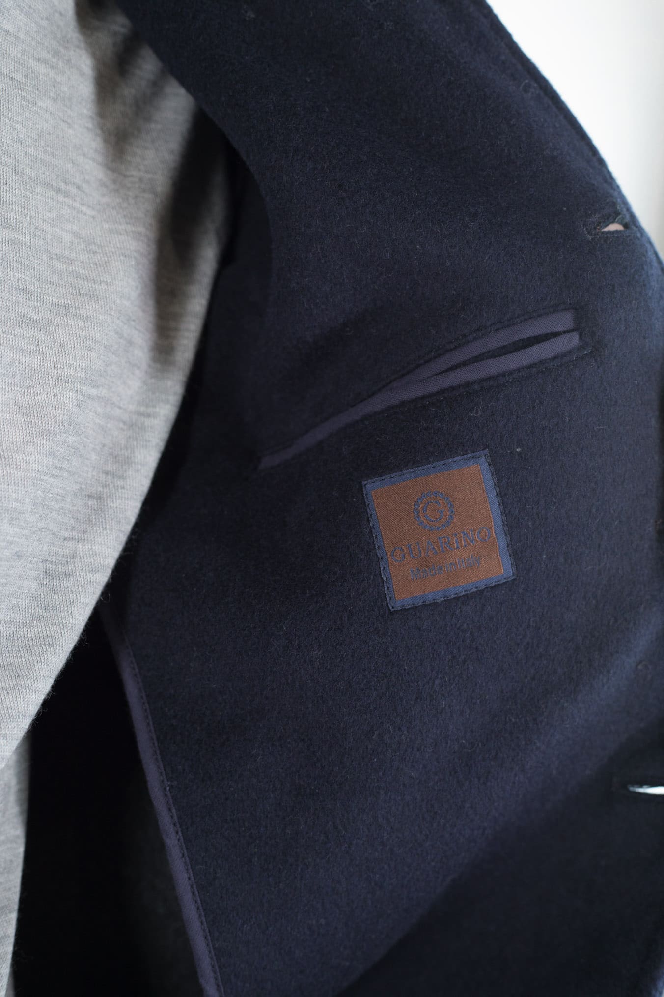 GUARINO Giubbino Sfoderato Lana Cashmere Blu