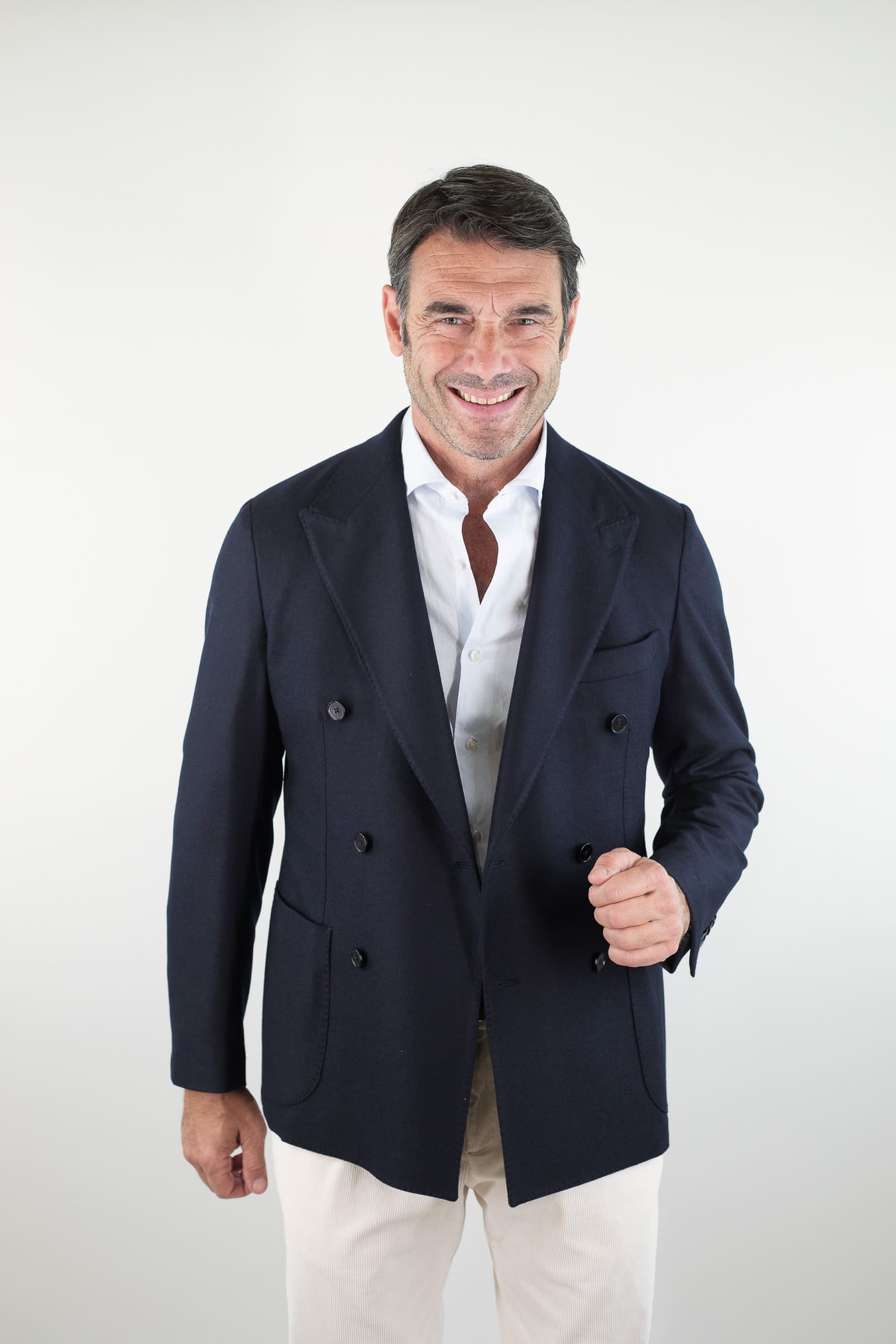 GUARINO Giacca Doppiopetto Blu Scuro