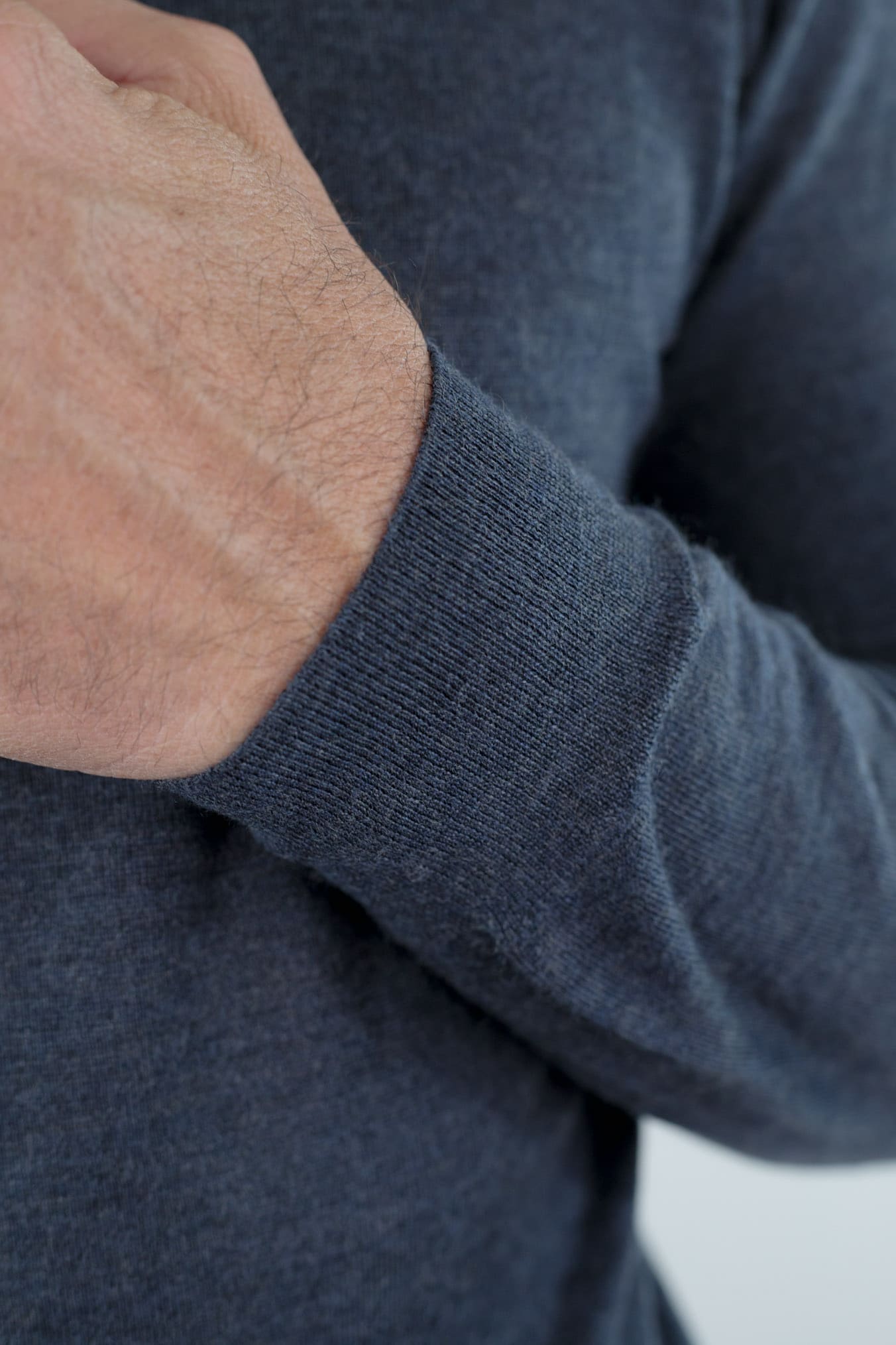 GUARINO Girocollo Cashmere Seta Superlight Blu Chiaro