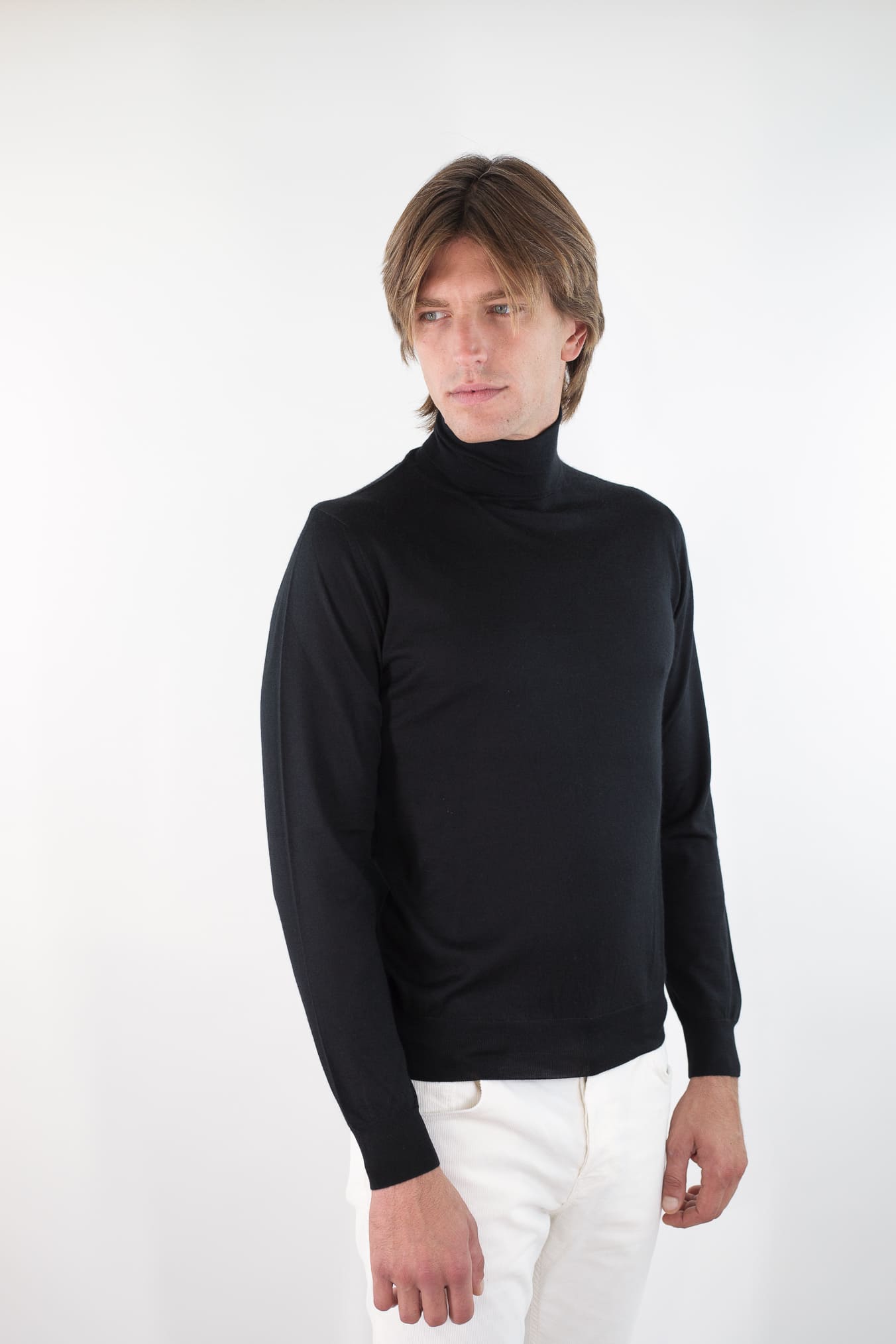 GUARINO Dolcevita Cashmere e Seta Superlight Nero