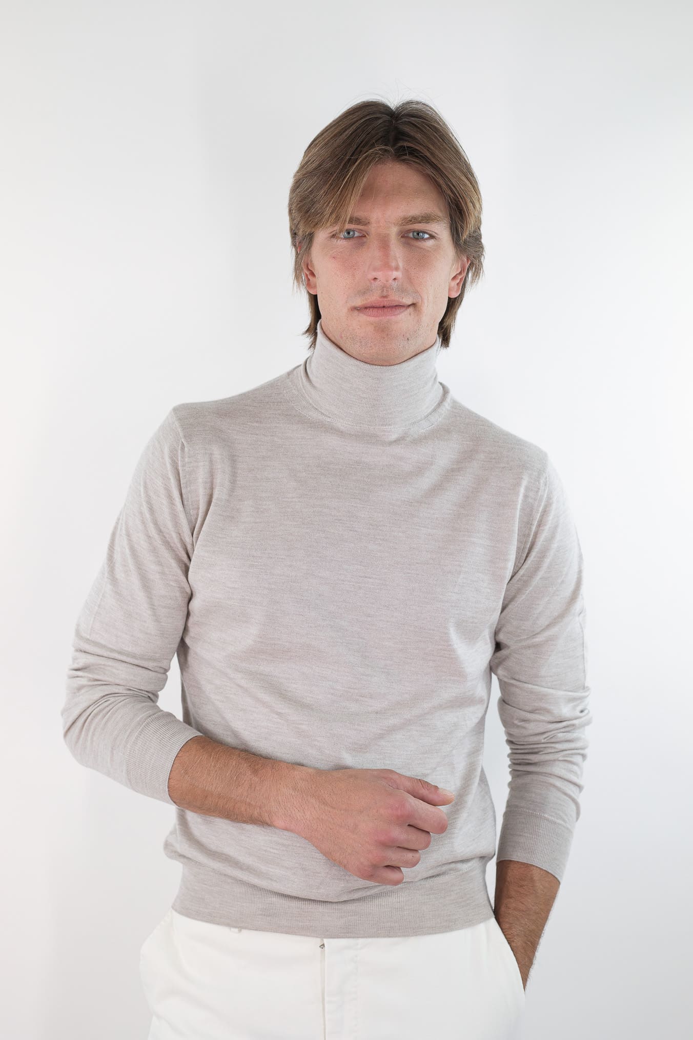 GUARINO Dolcevita Cashmere e Seta Superlight Beige