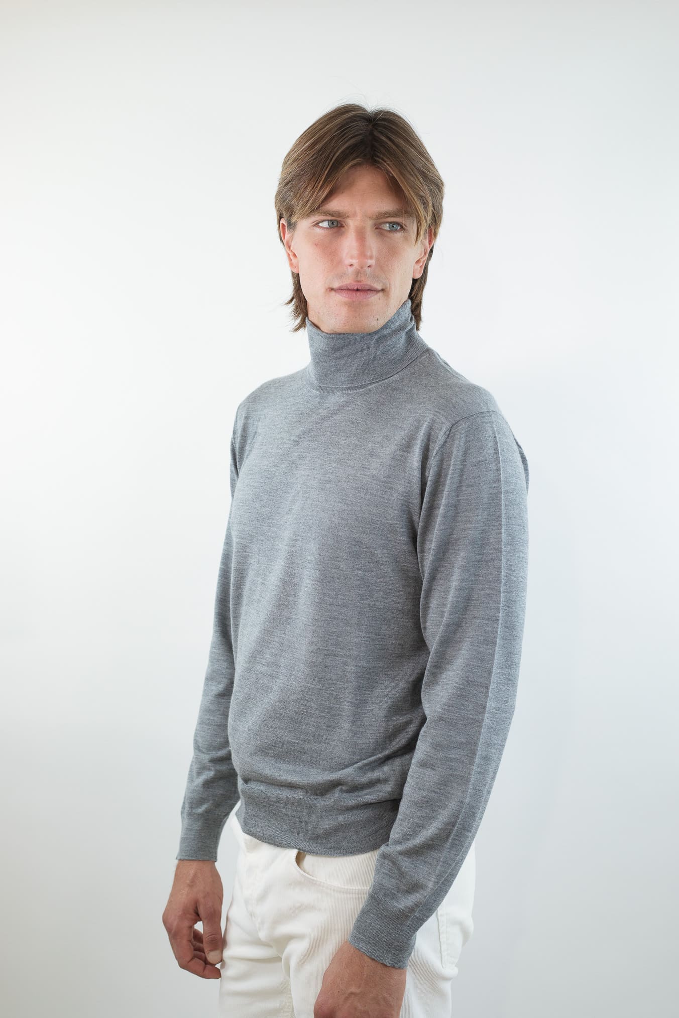 GUARINO Dolcevita Cashmere e Seta Superlight Grigio