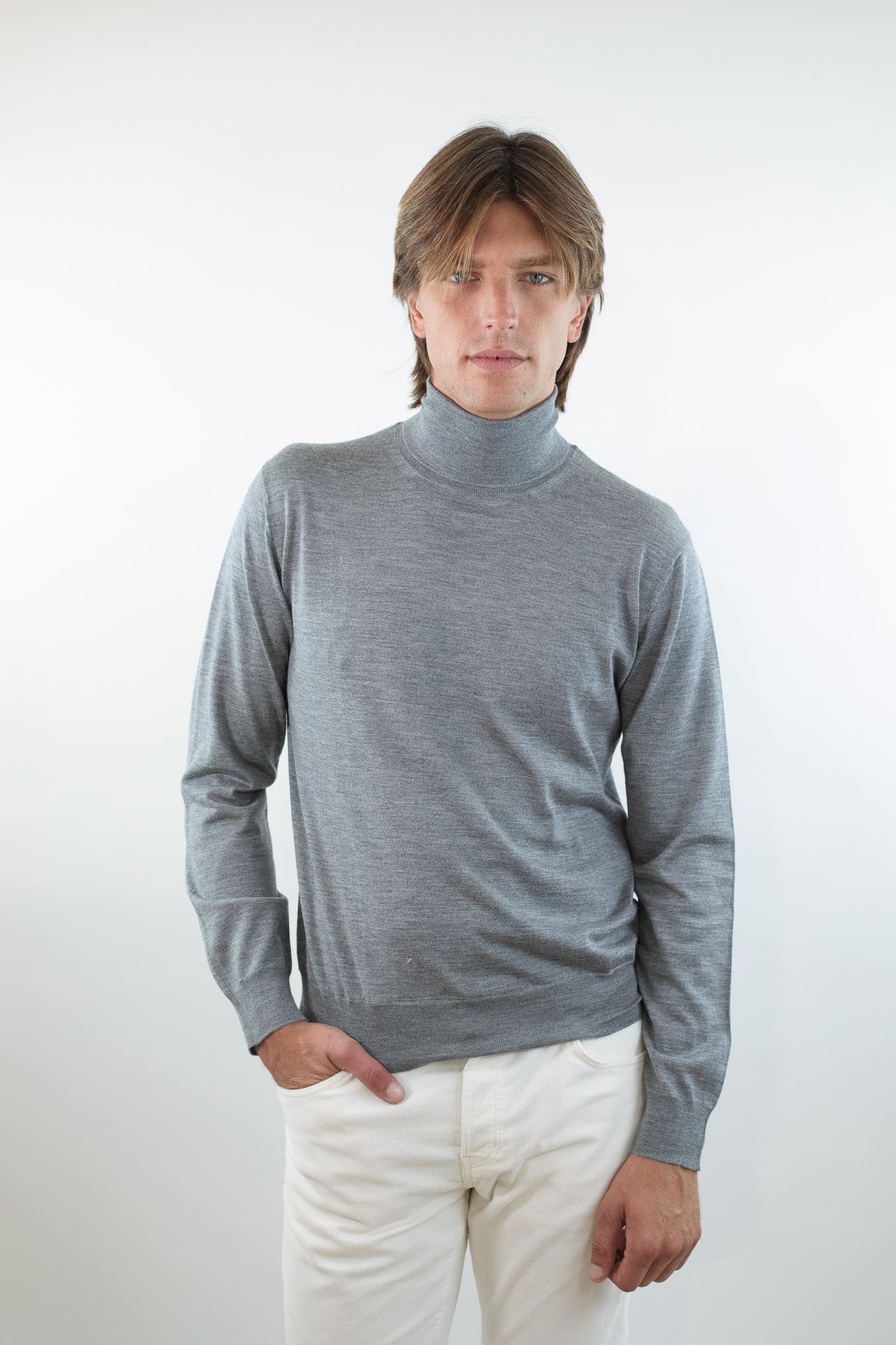 GUARINO Dolcevita Cashmere e Seta Superlight Grigio