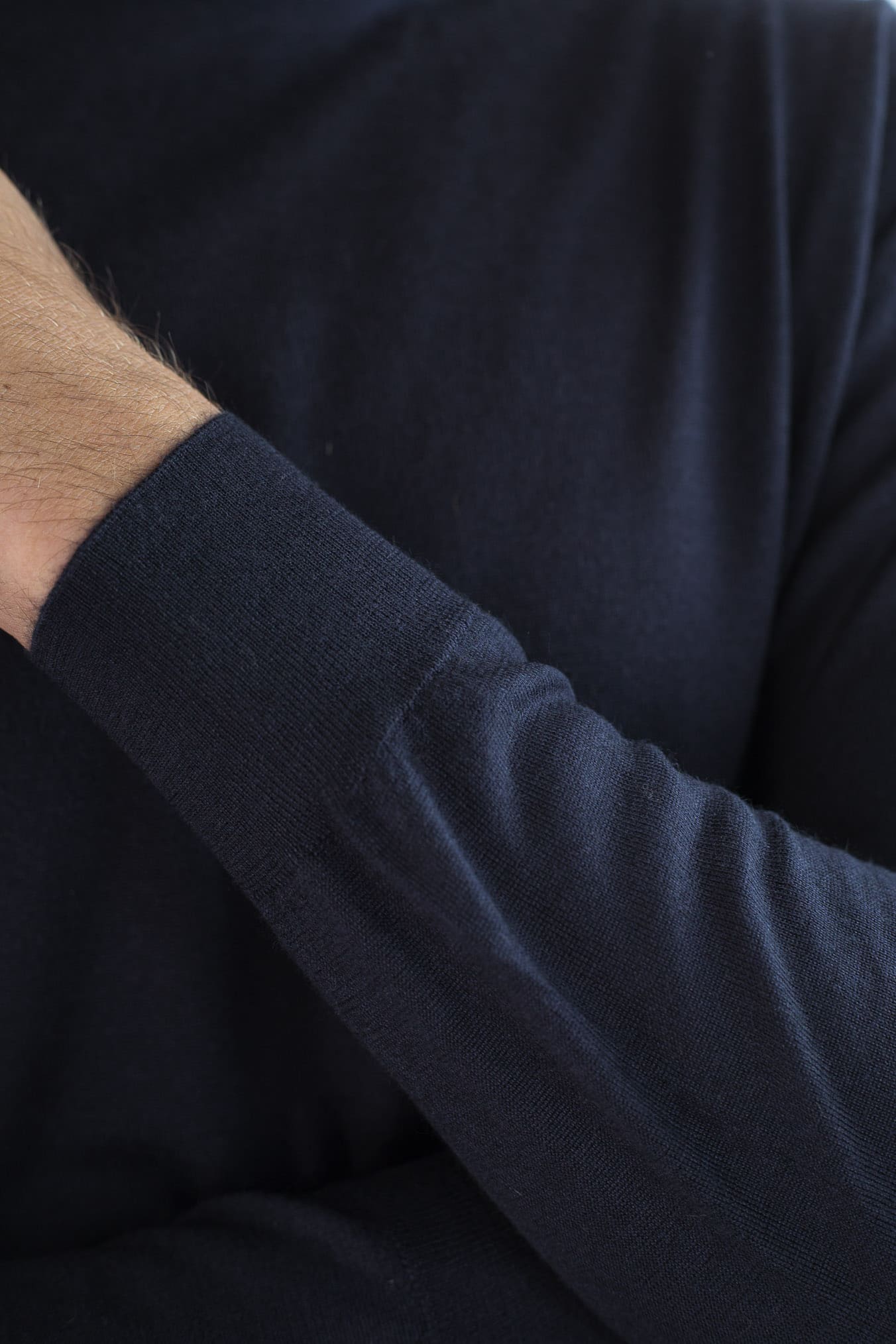 GUARINO Dolcevita Cashmere e Seta Superlight Blu