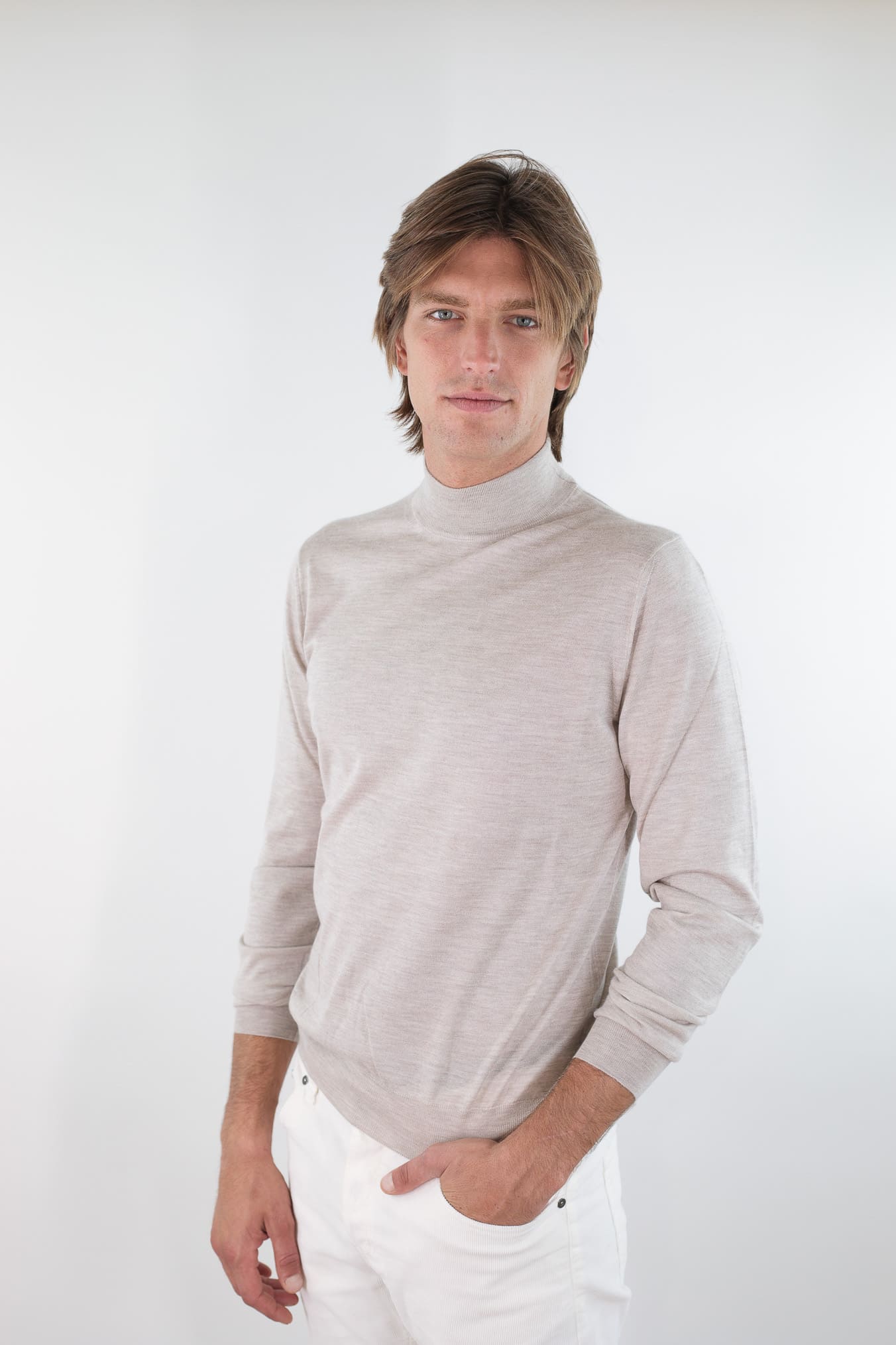 GUARINO Lupetto Cashmere e Seta Superlight Beige