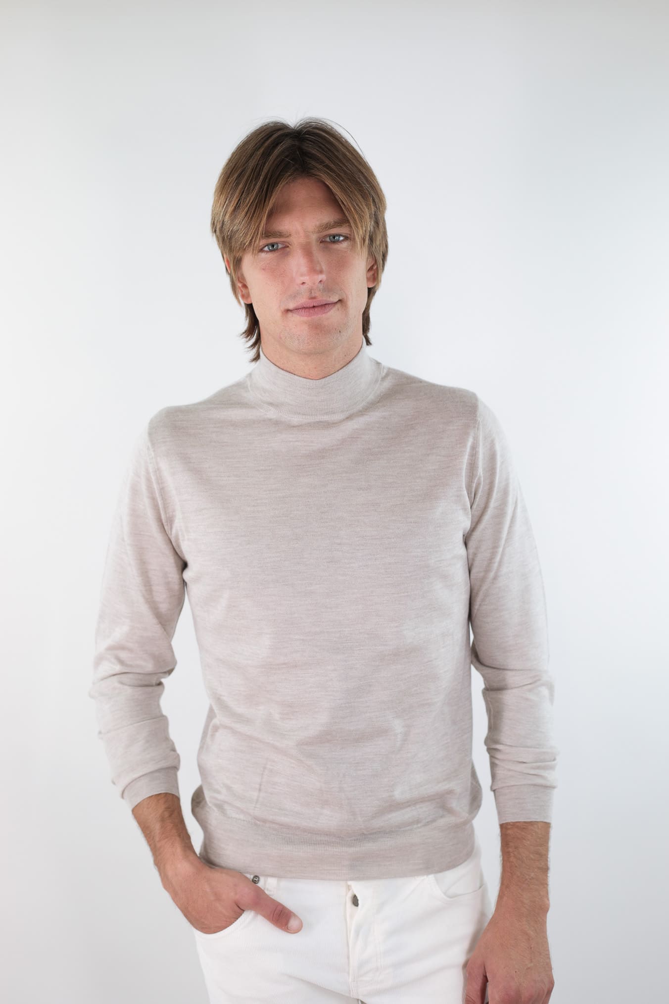 GUARINO Lupetto Cashmere e Seta Superlight Beige