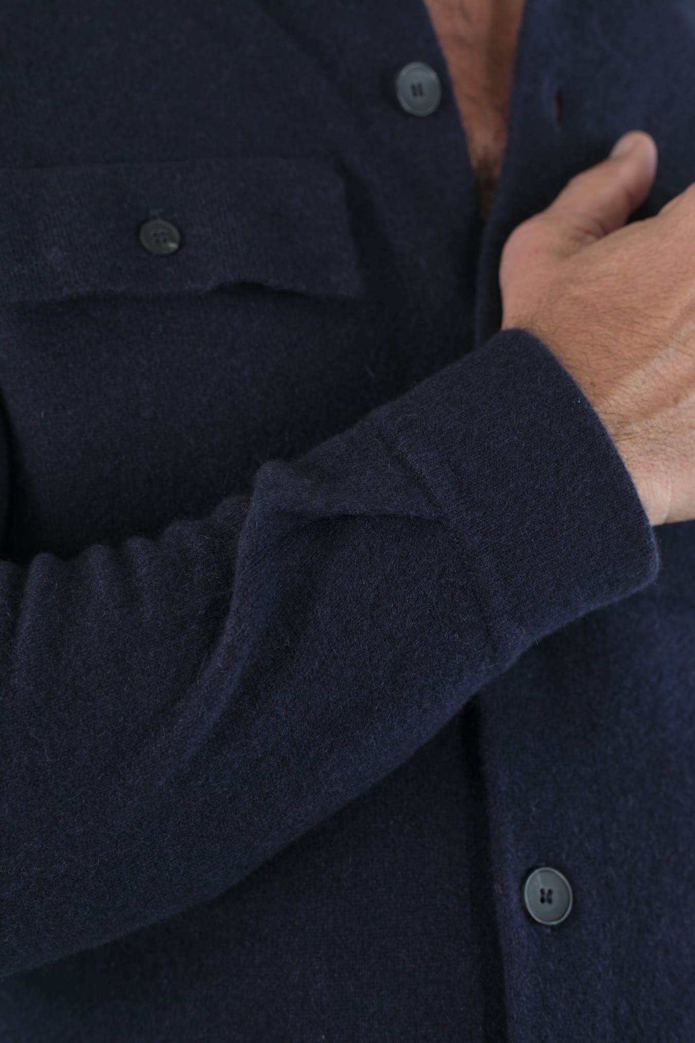 GUARINO Overshirt Cashmere Blu Navy