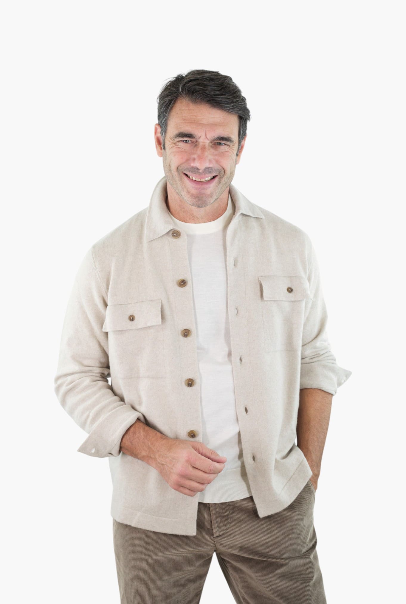GUARINO Overshirt Cashmere Sabbia