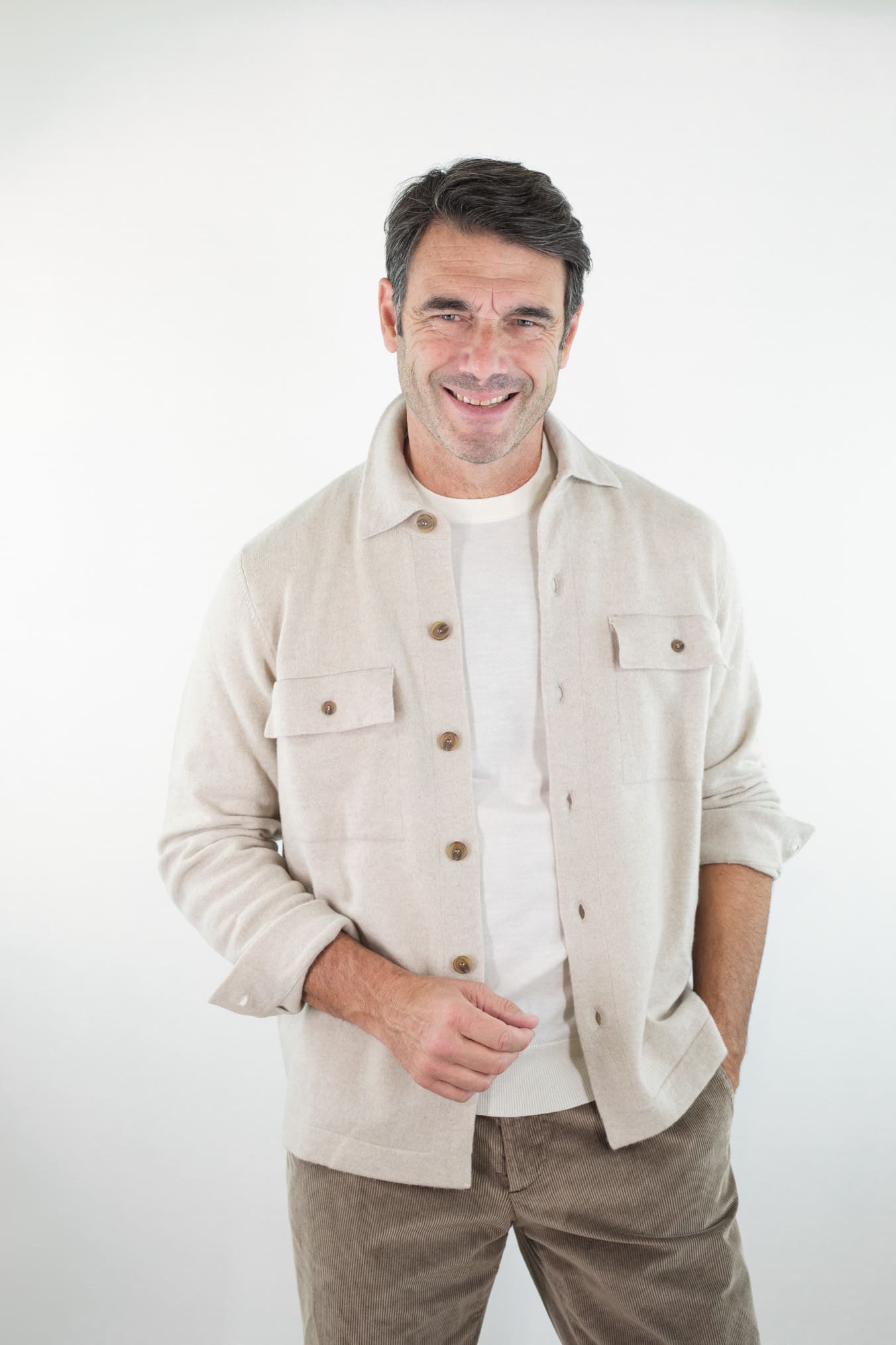 GUARINO Overshirt Cashmere Sabbia