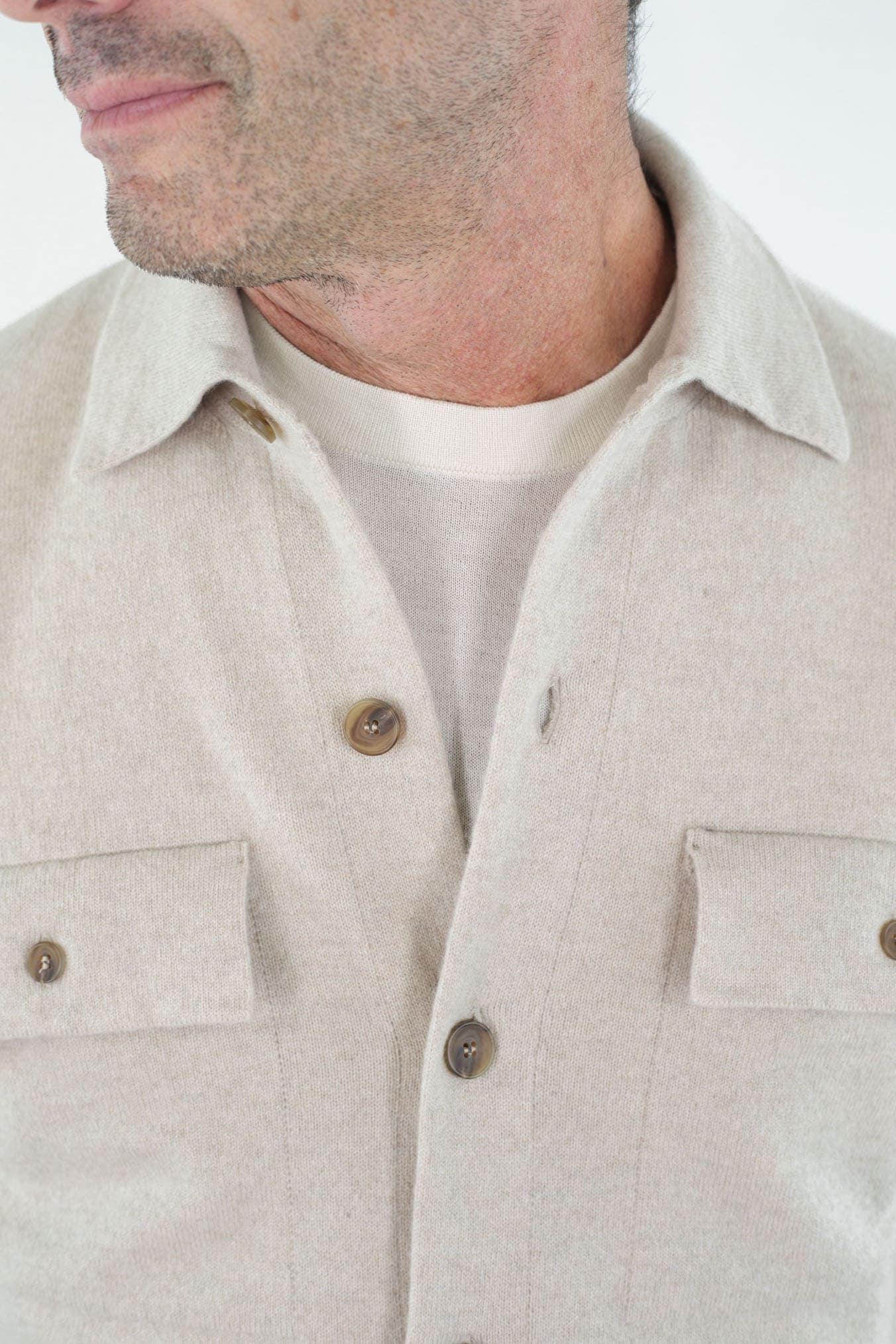 GUARINO Overshirt Cashmere Sabbia