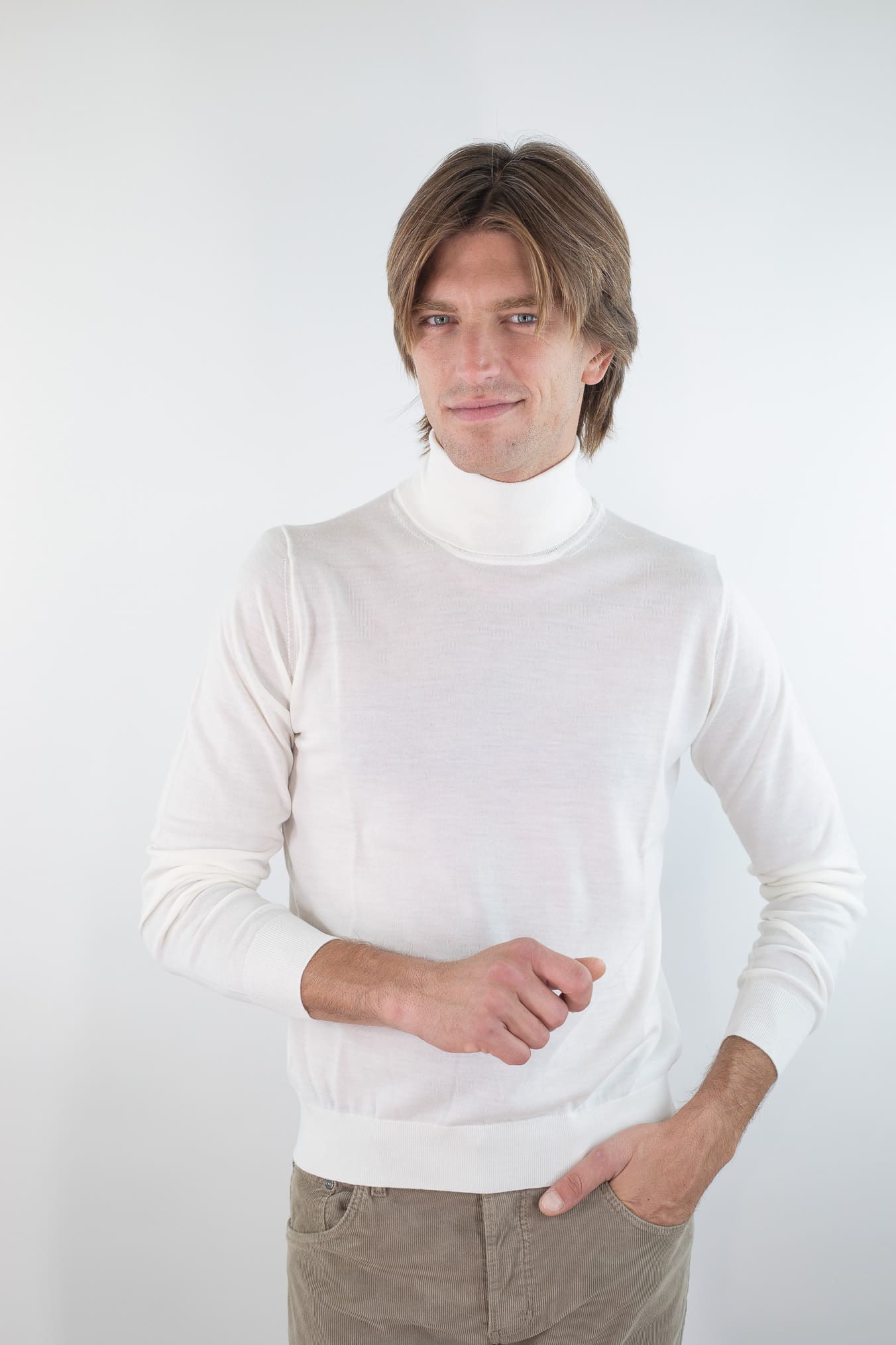 GUARINO Dolcevita Lana Super 140's Bianco