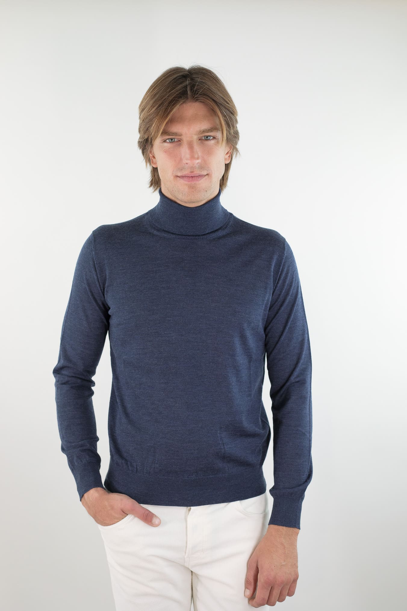 GUARINO Dolcevita Lana Super 140's col. Jeans